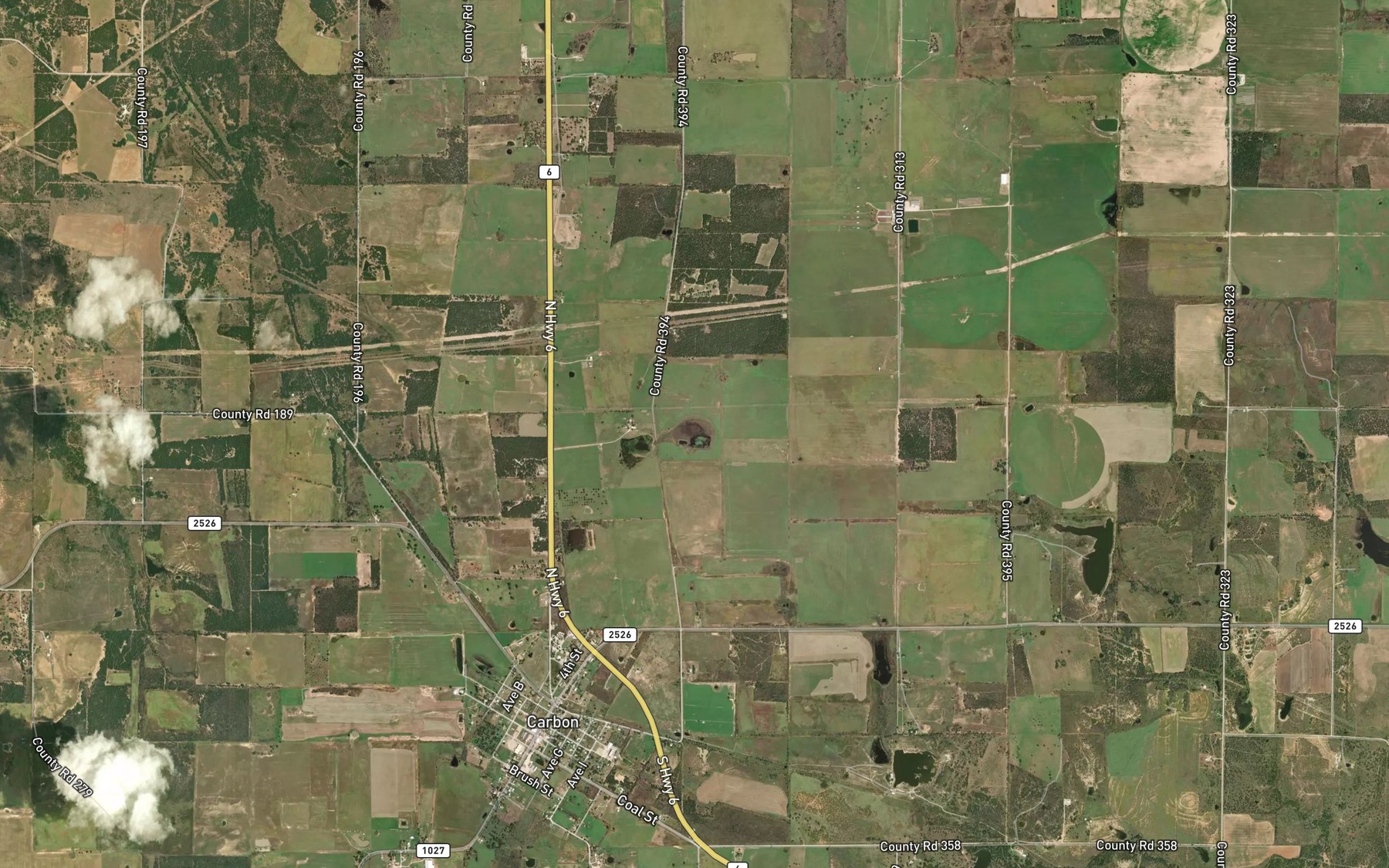 Satellite map of the Hanson Lake
