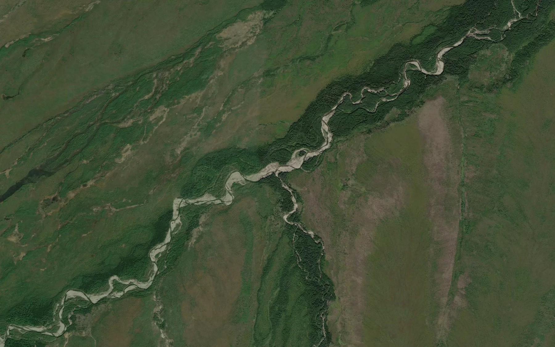Satellite map of the Pravaya An'yandzha