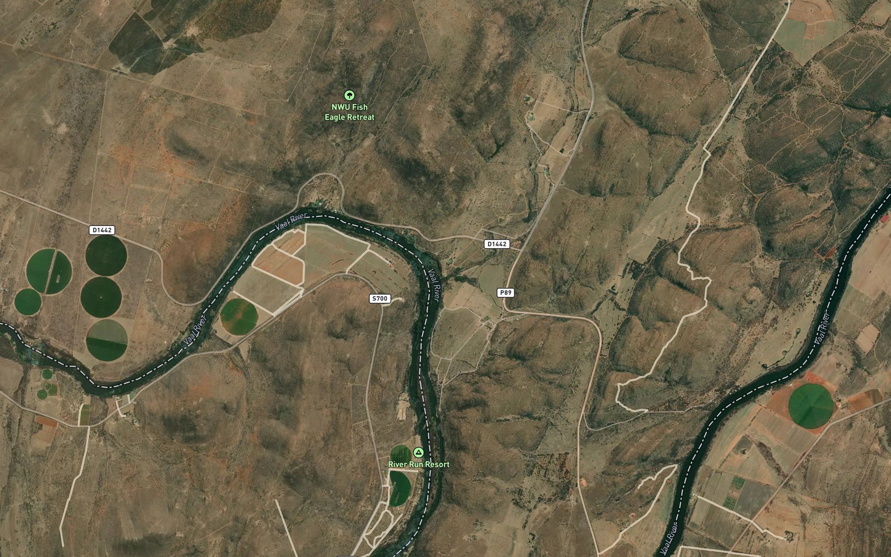 Satellite map of the Tierfonteinspruit