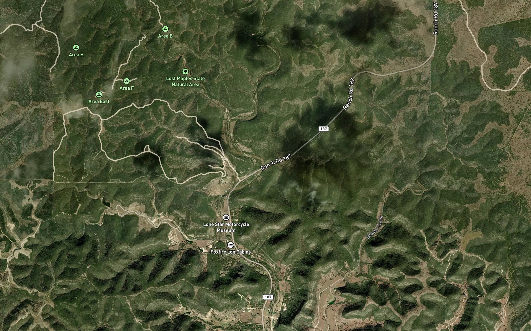 Satellite map of the Wedgeworth Creek