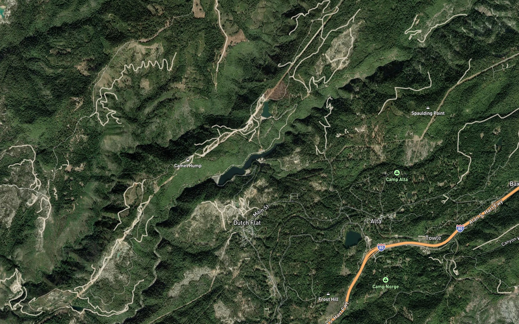 Satellite map of the Little Bear Creek