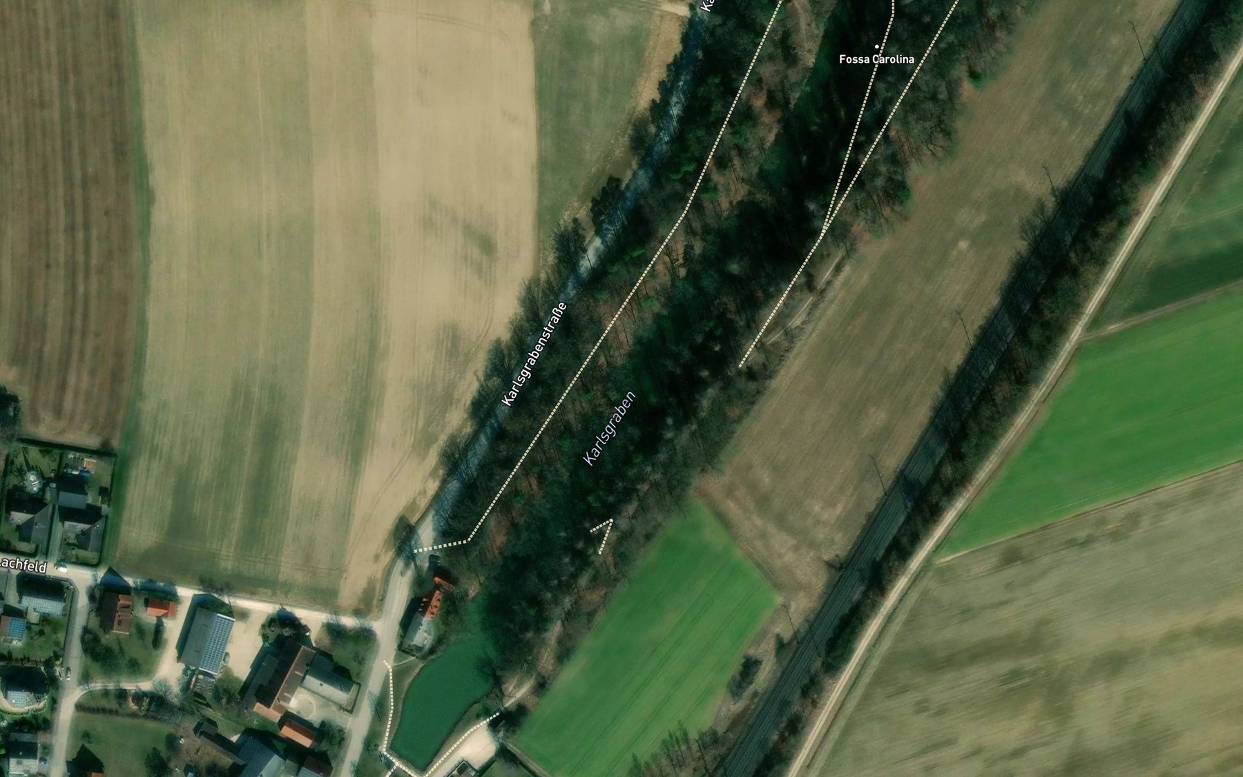Satellite map of the Fossa Carolina
