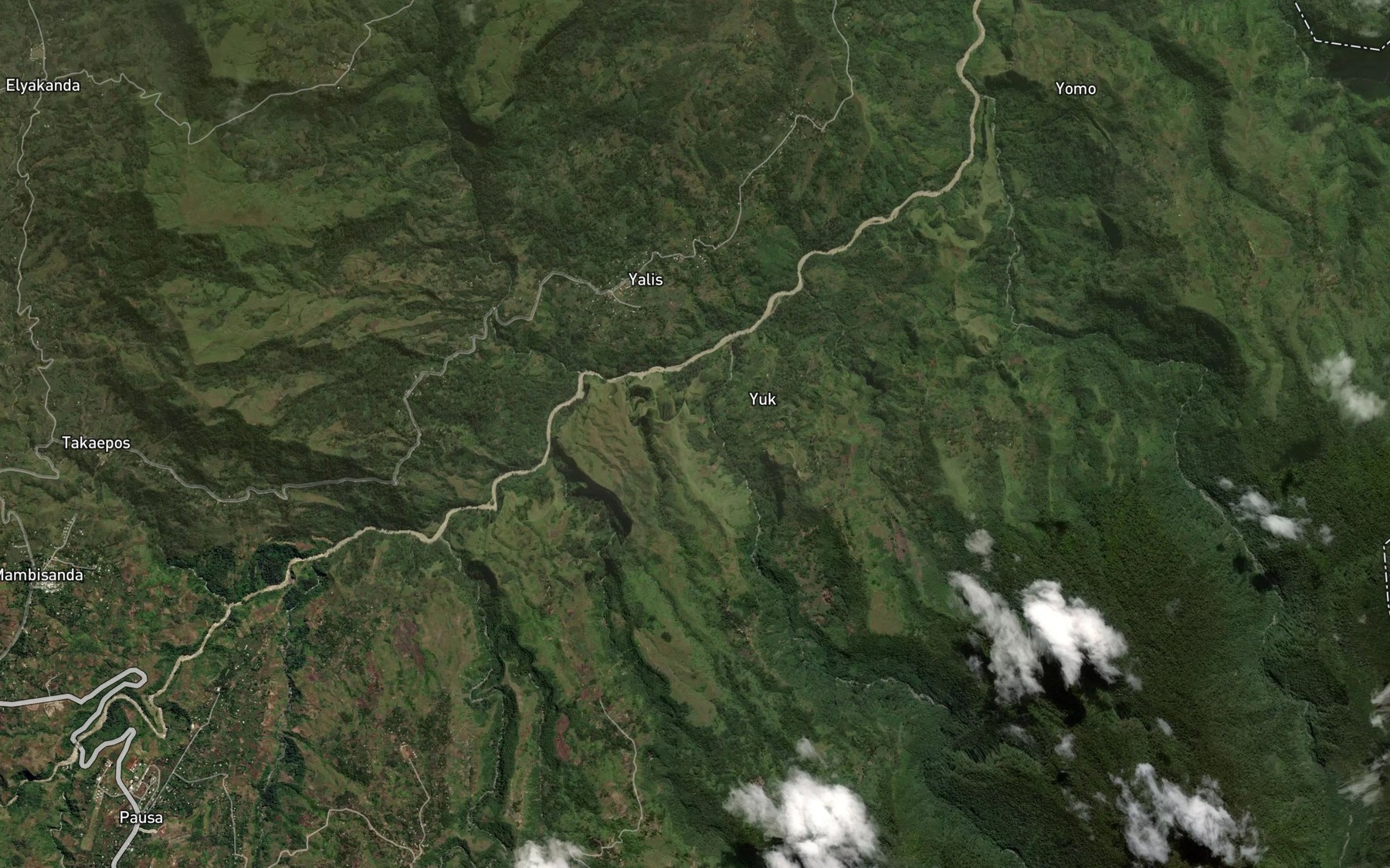 Satellite map of the Puna Creek