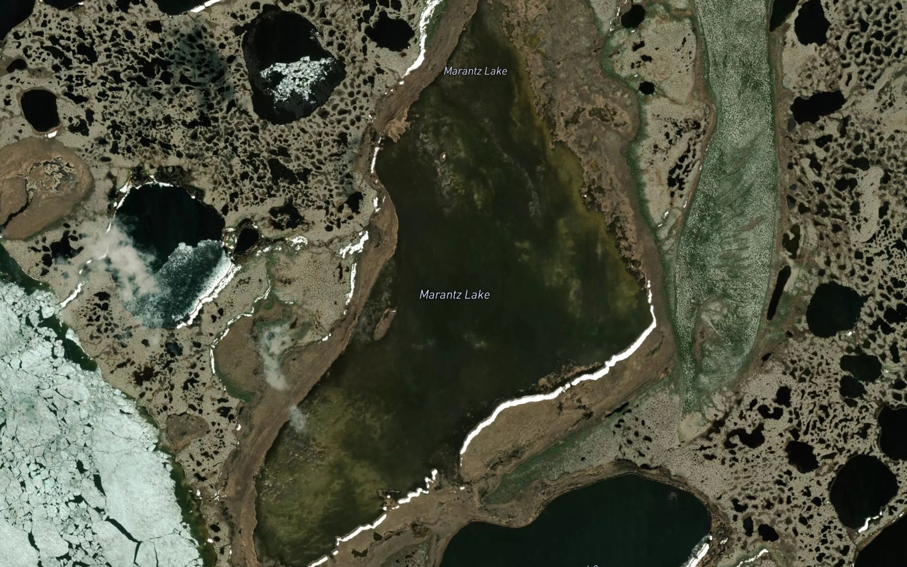 Satellite map of the Marantz Lake