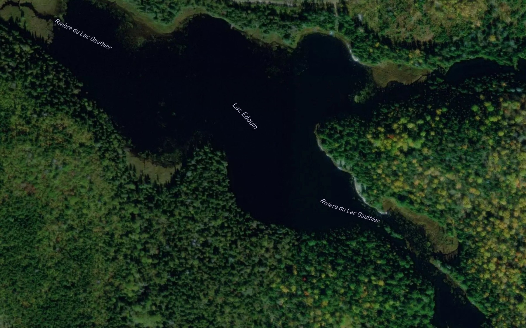 Satellite map of the Lac Edouin