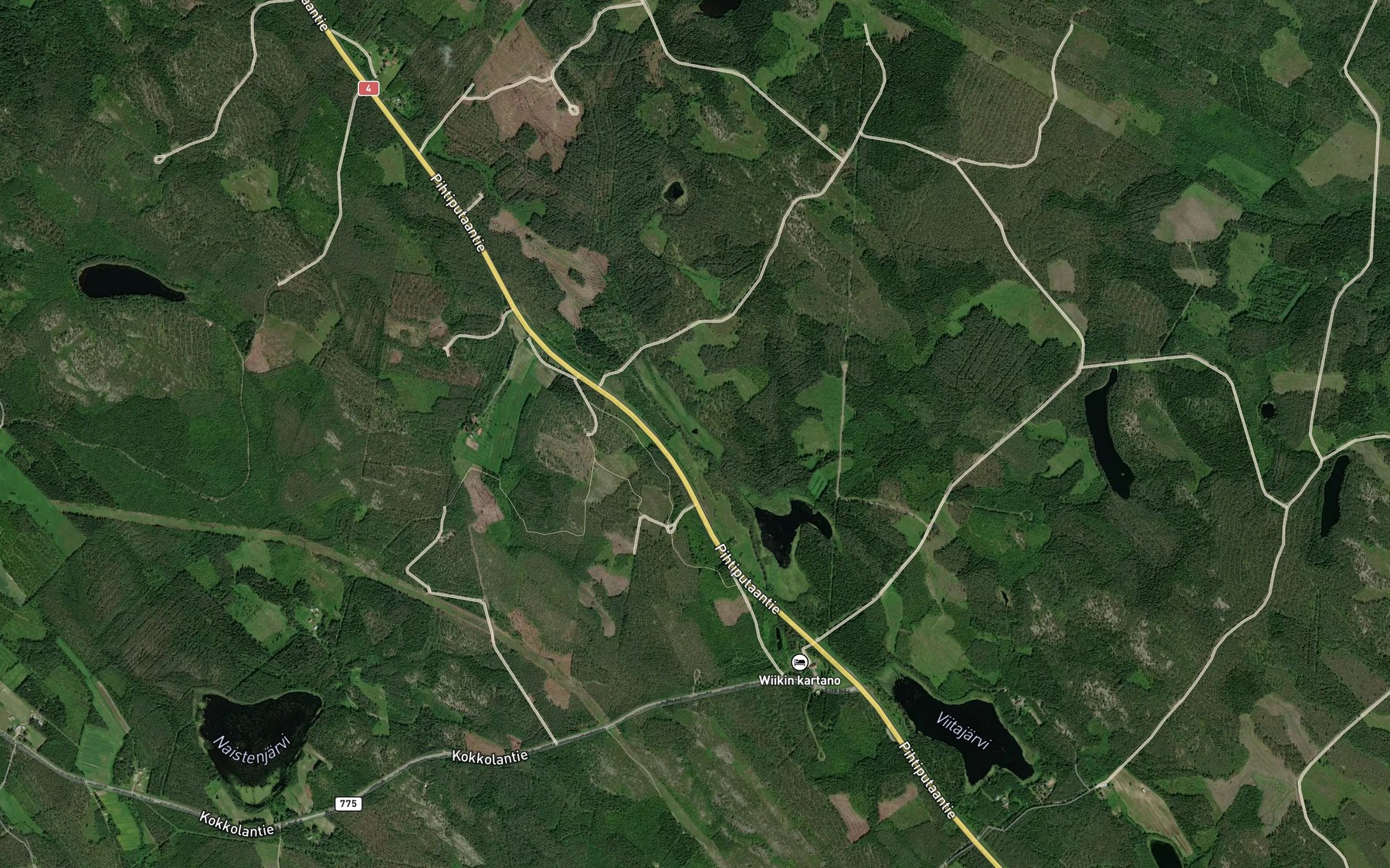 Satellite map of the Yla-Viitajarvi