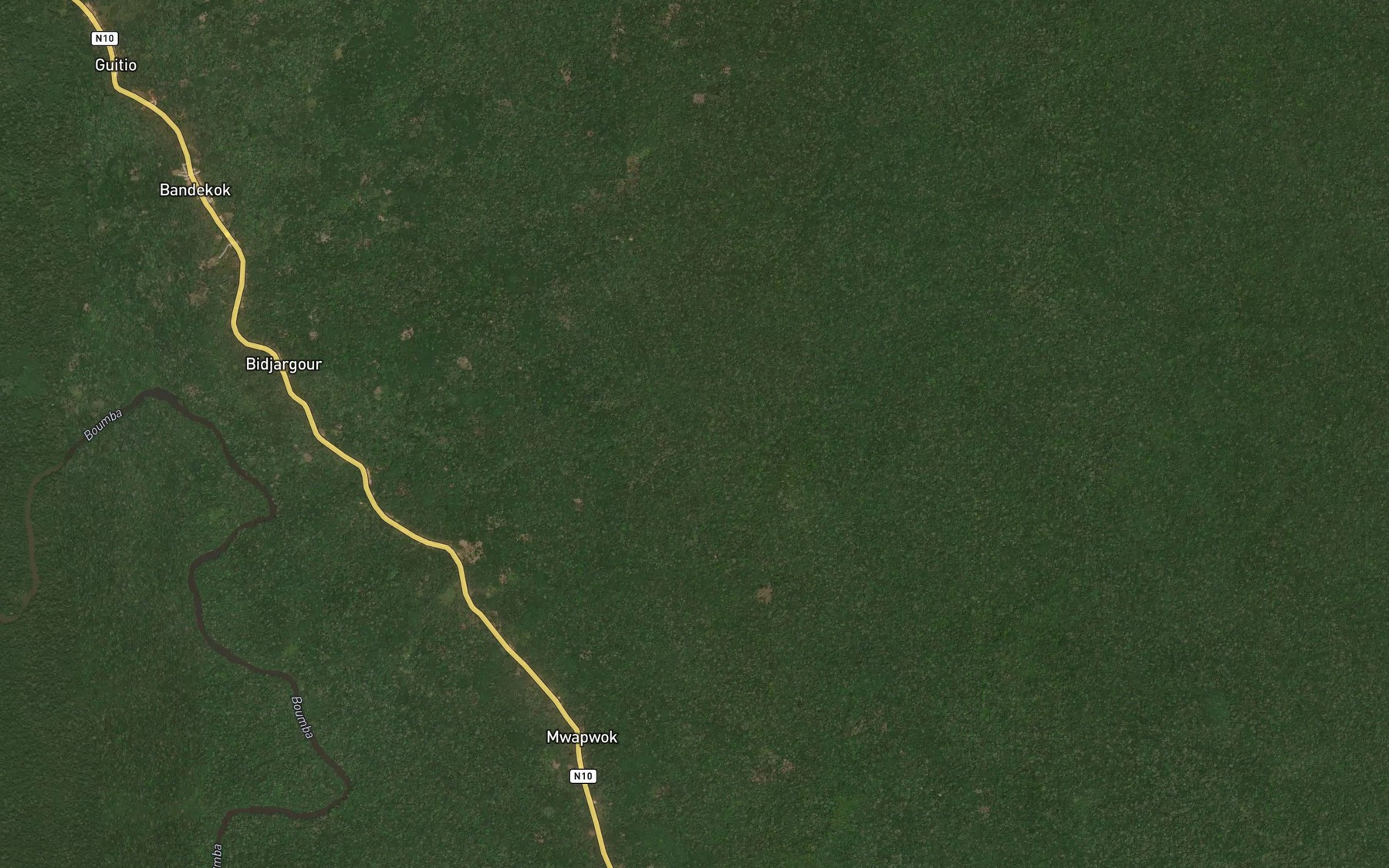 Satellite map of the Mwamekel