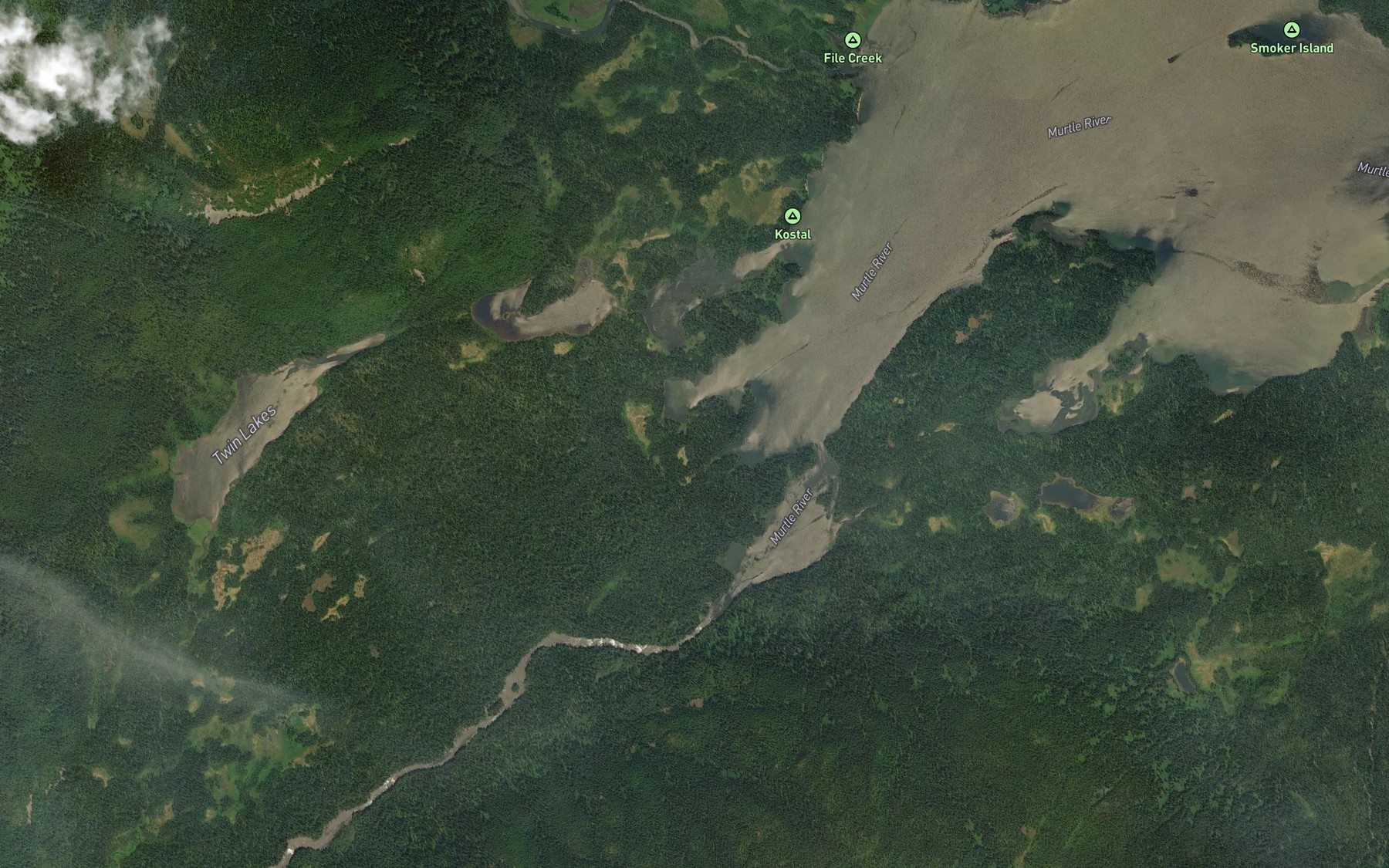 Satellite map of the Diamond Lagoon