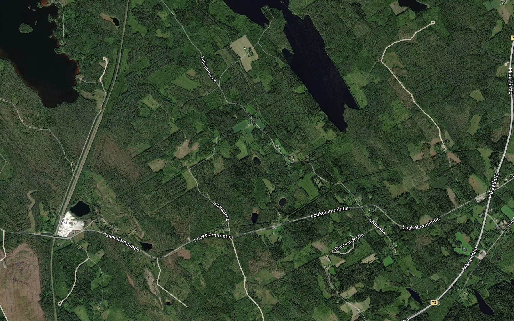Satellite map of the Tulilampi