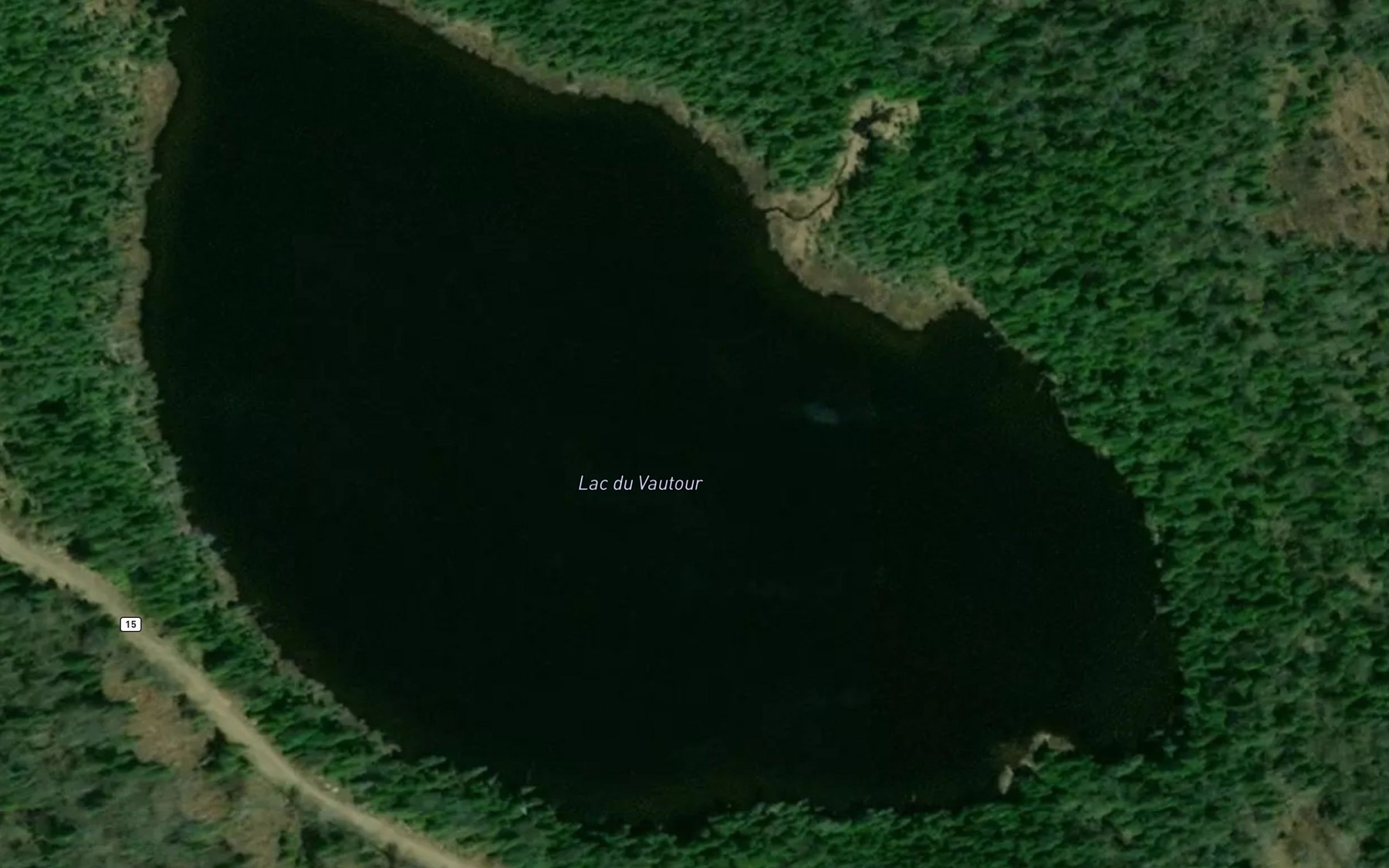 Satellite map of the Lac du Vautour