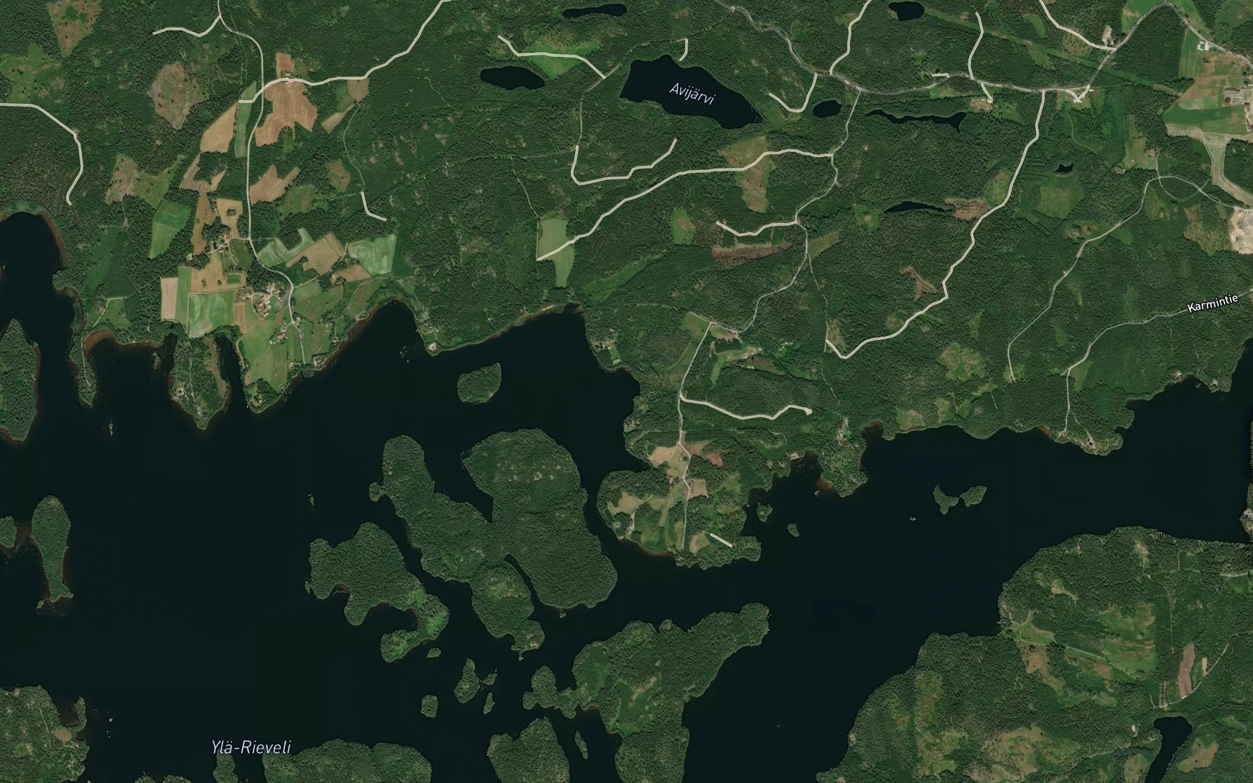 Satellite map of the Ruokolanlahti