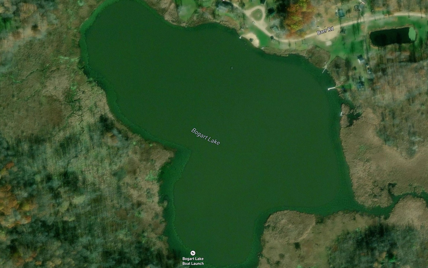 Satellite map of the Bogart Lake