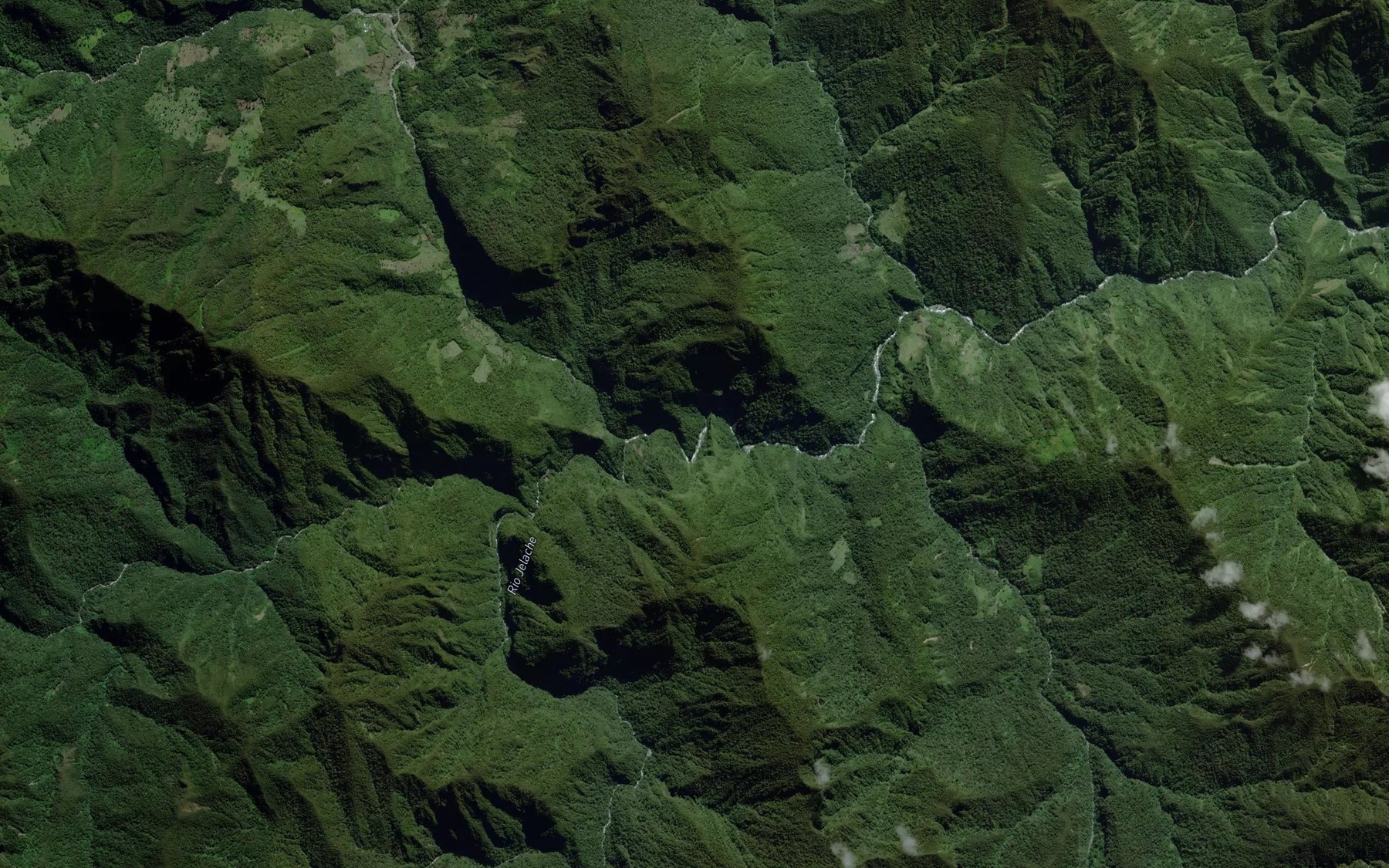 Satellite map of the Quebrada Mollon