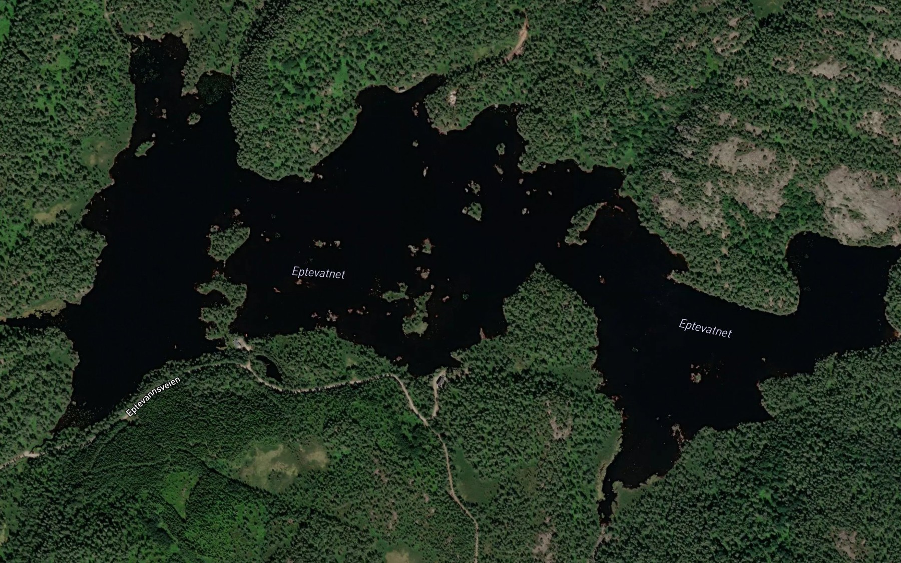 Satellite map of the Eptevatnet