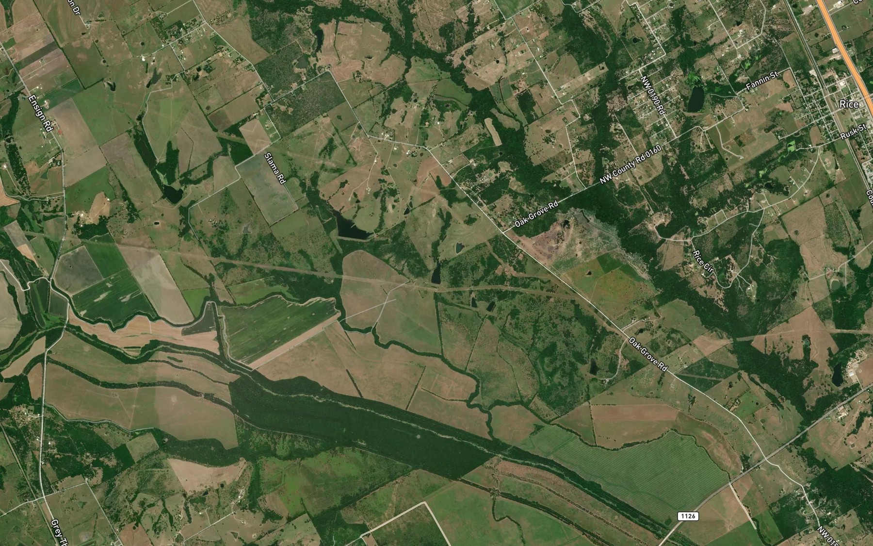 Satellite map of the Reservoir Number One Hundred Twentyone D