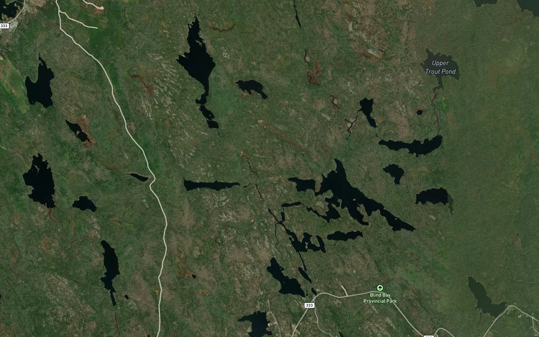 Satellite map of the Pond Hole