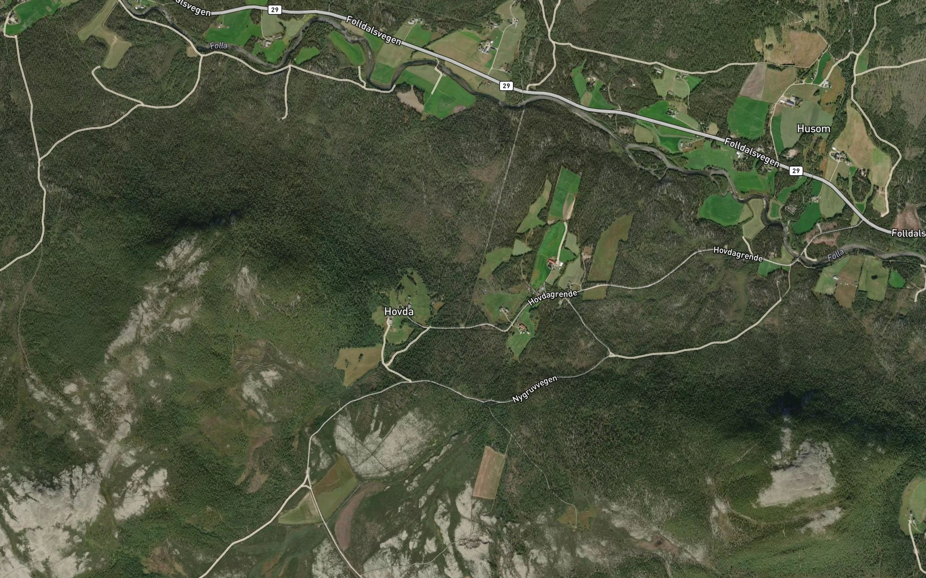 Satellite map of the Veslebekken