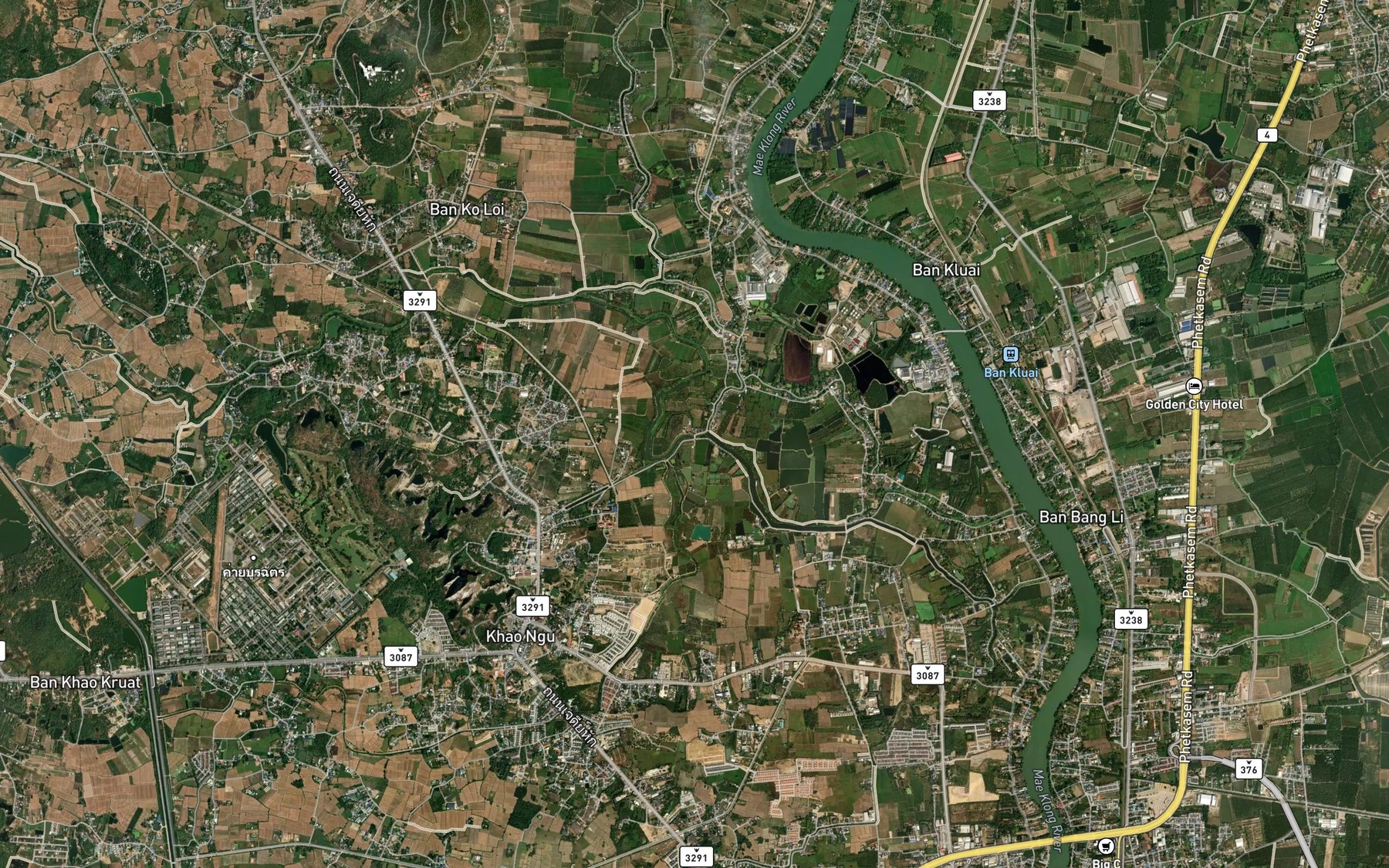 Satellite map of the Huai Nong Yai