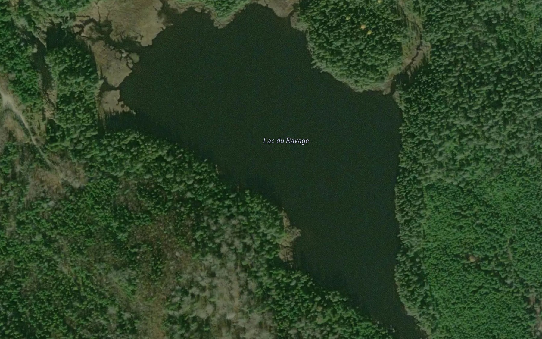 Satellite map of the Lac du Ravage
