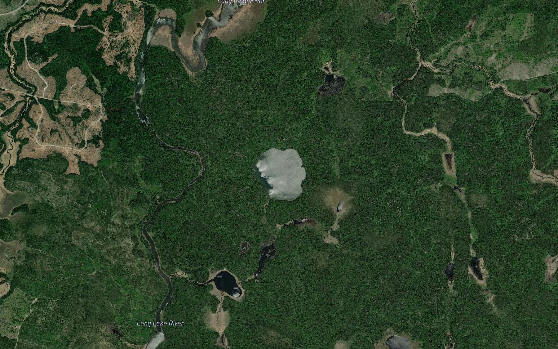 Satellite map of the Tabor Lake