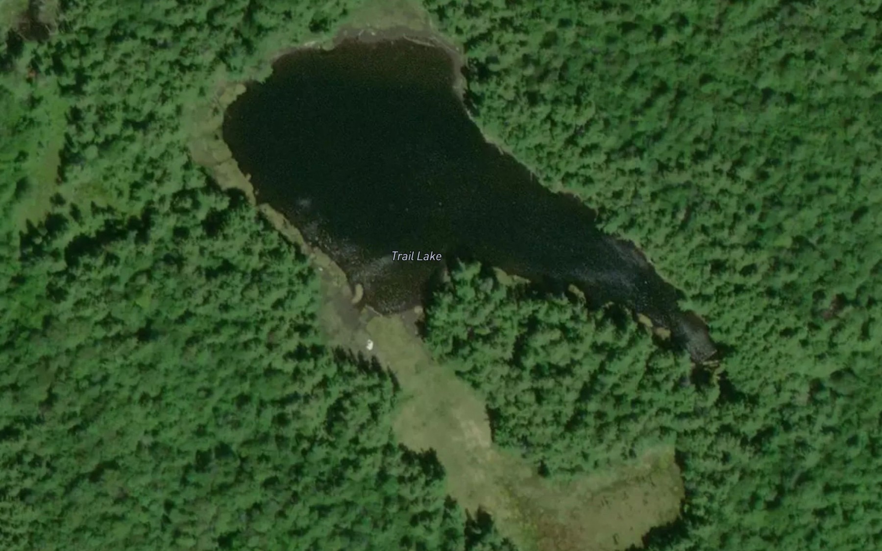 Satellite map of the Trail Lake