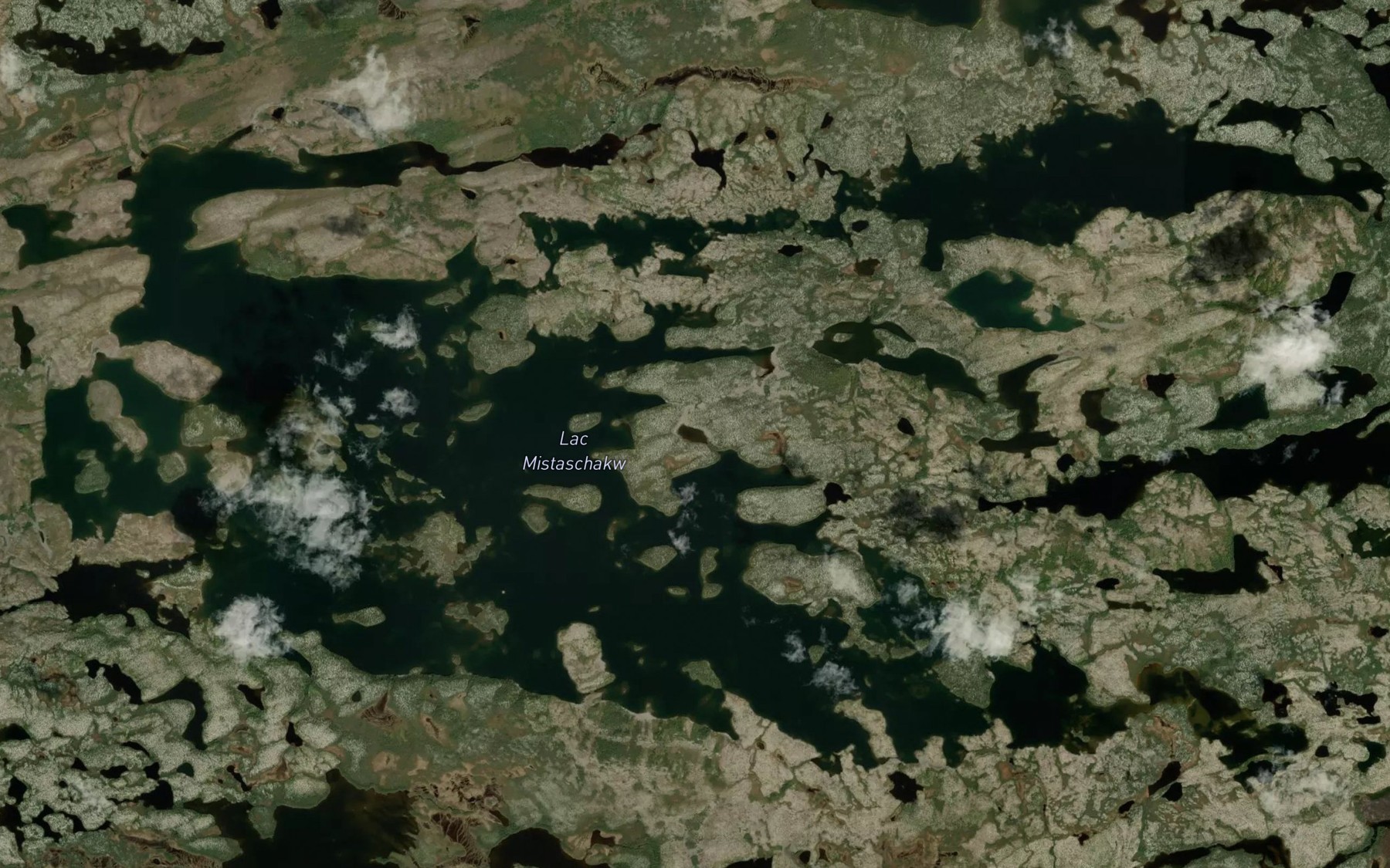 Satellite map of the Lac Mistaschakw