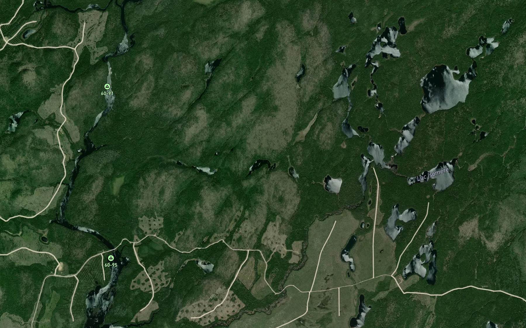 Satellite map of the Lac Ferule