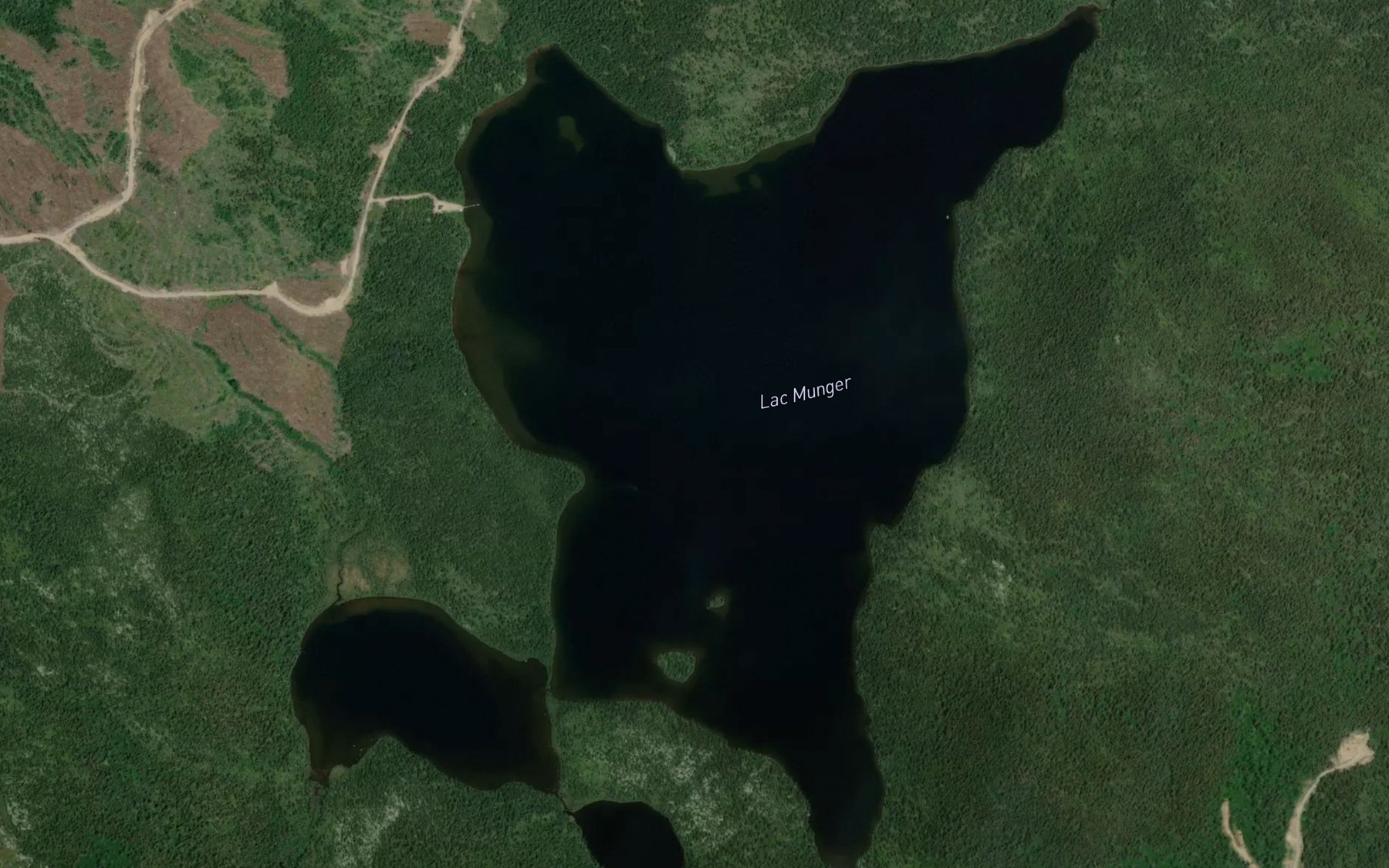 Satellite map of the Lac Munger