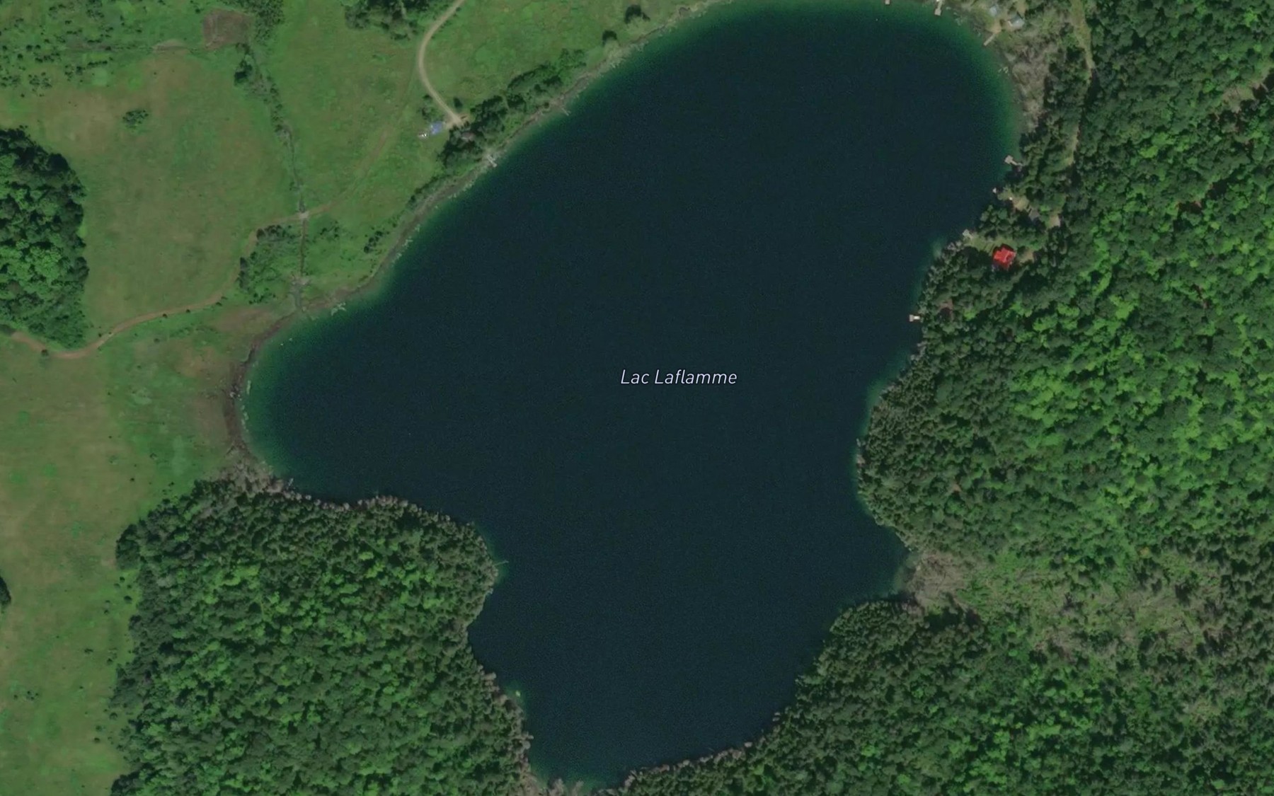 Satellite map of the Lac Laflamme