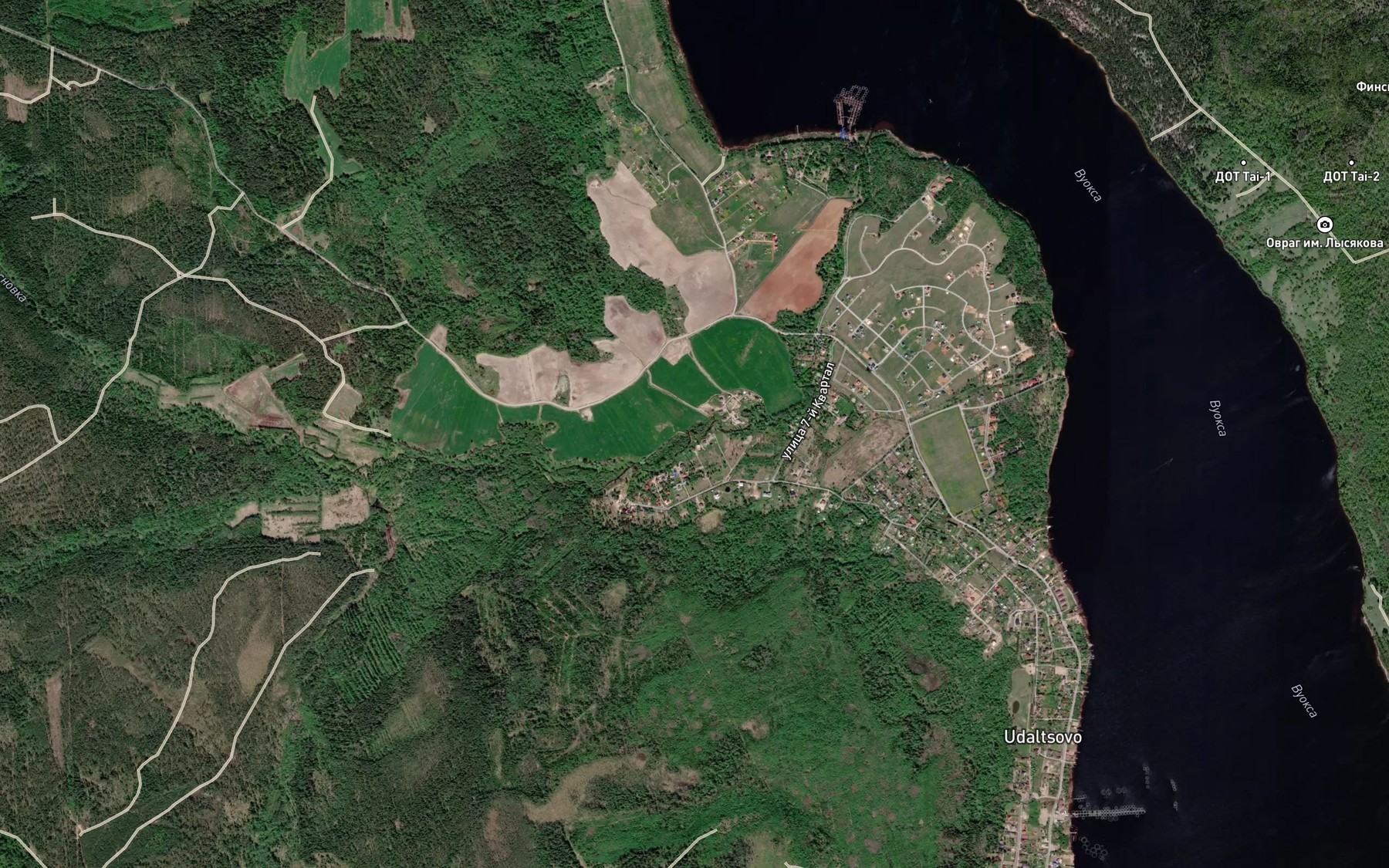 Satellite map of the Sosnovka