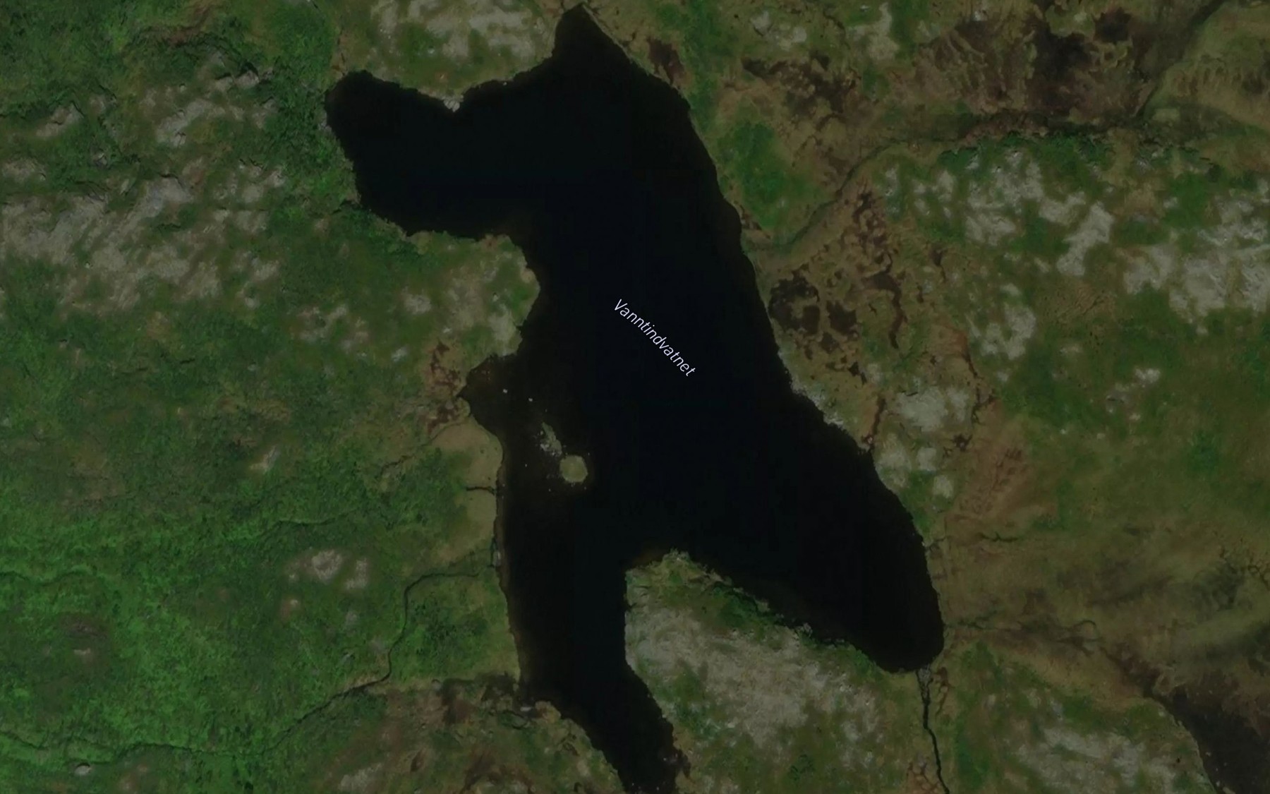 Satellite map of the Vanntindvatnet