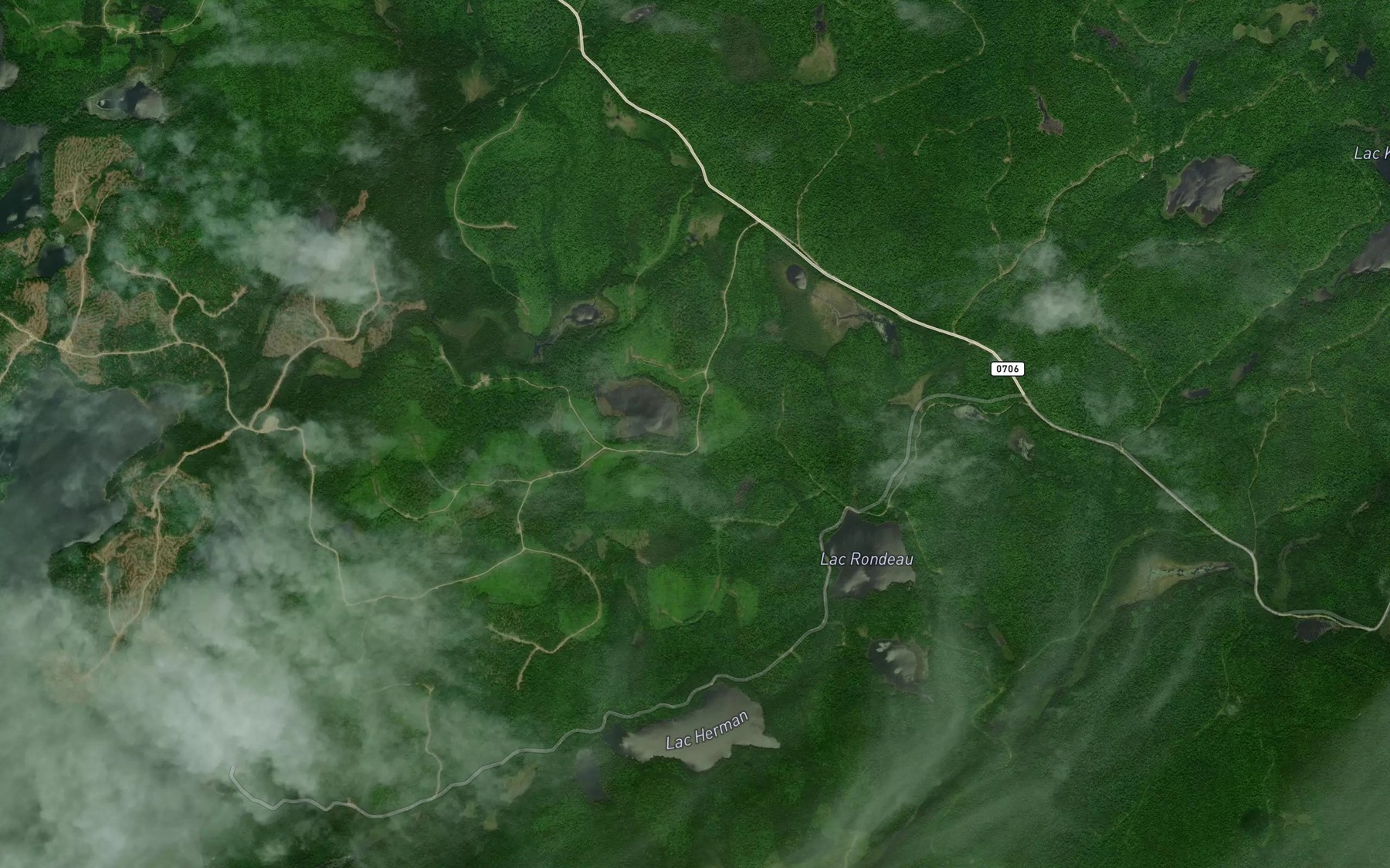Satellite map of the Lac Herman