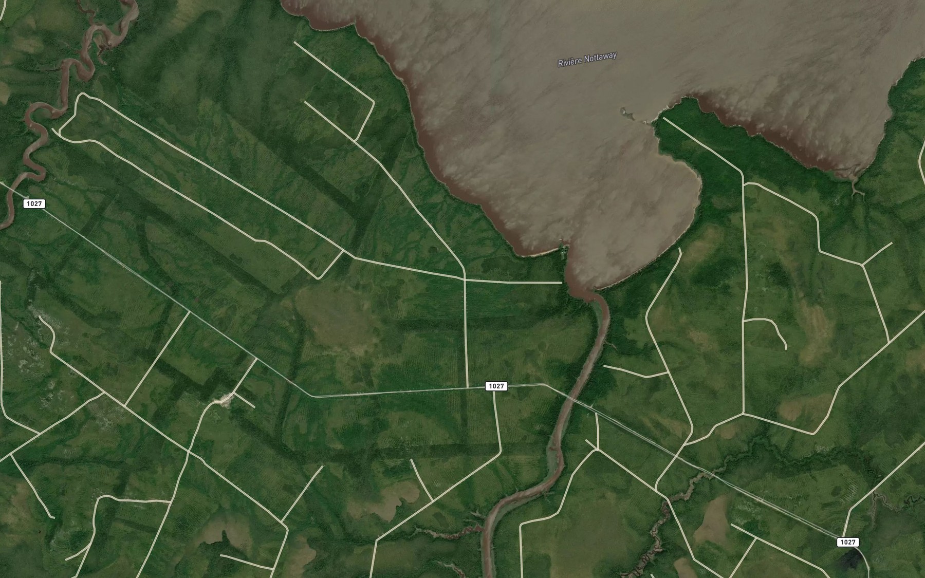 Satellite map of the Riviere des Deux Lacs
