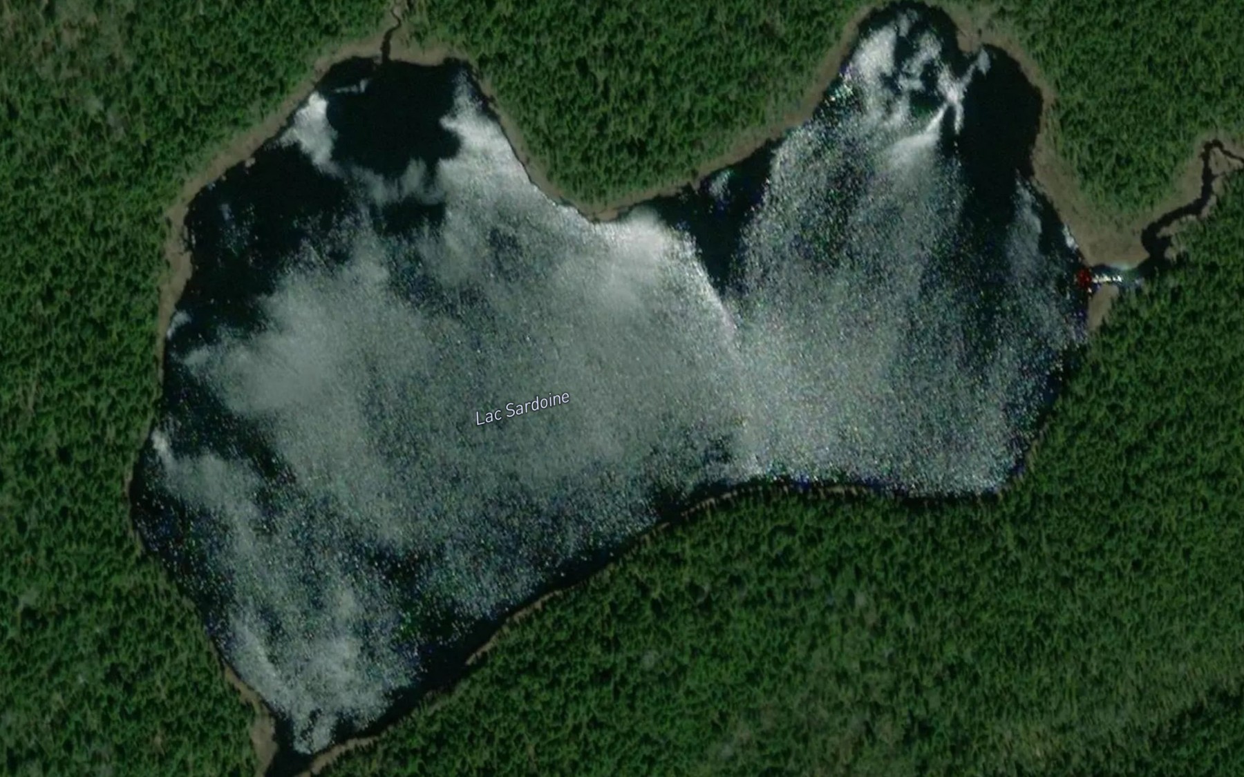 Satellite map of the Lac Sardoine