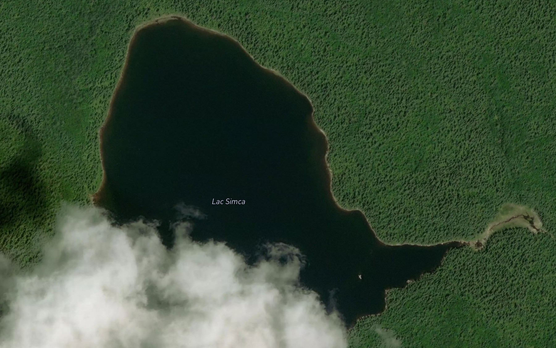 Satellite map of the Lac Simca