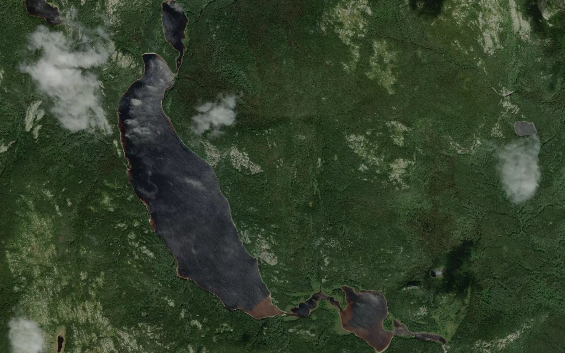 Satellite map of the Lac Mouscoutchou