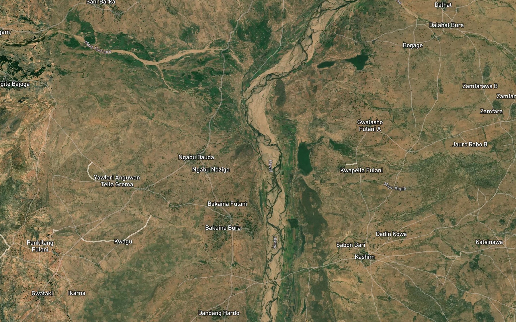 Satellite map of the Mayel Yimnganga