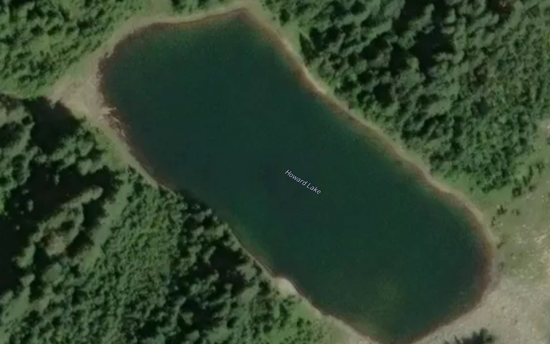 Satellite map of the Howard Lake
