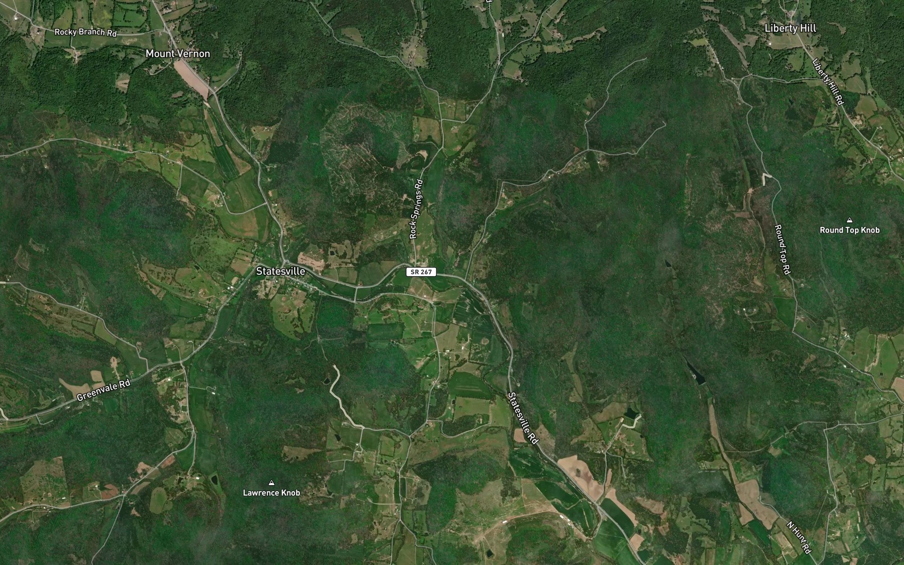 Satellite map of the Webb Branch