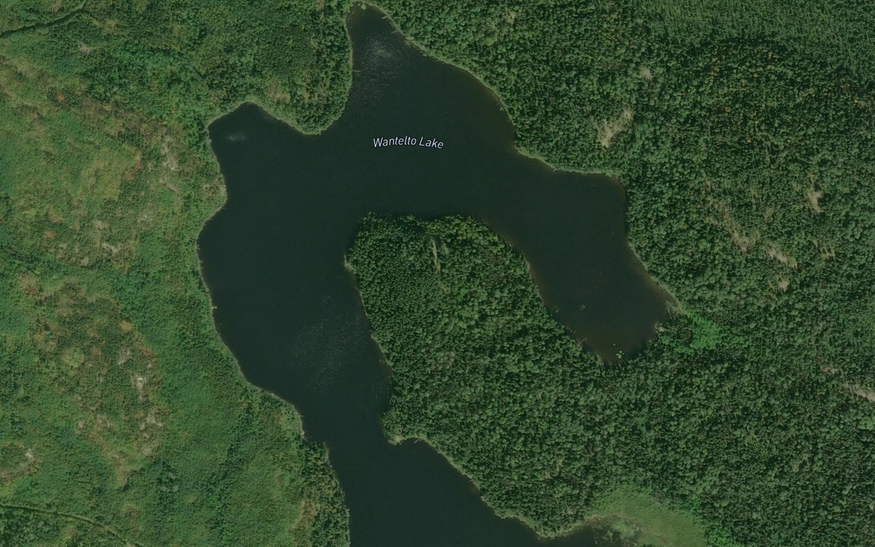 Satellite map of the Wantelto Lake