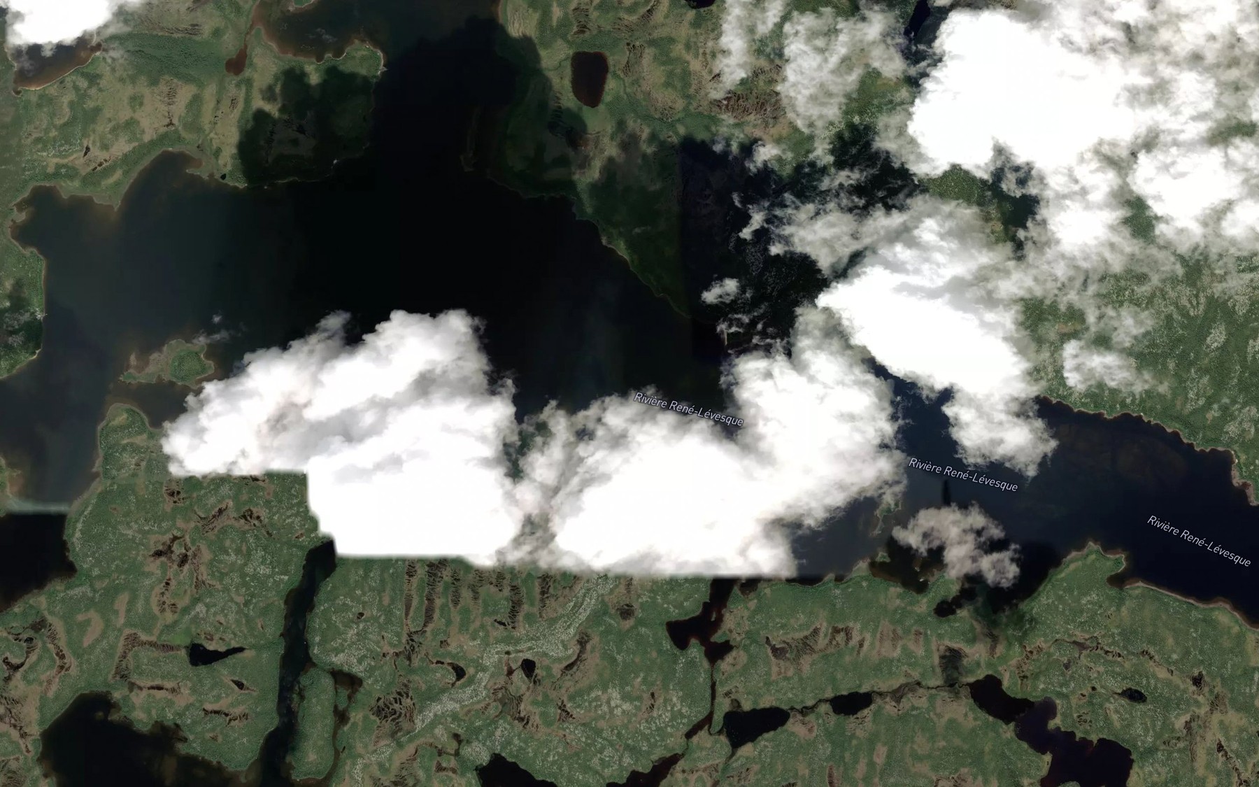 Satellite map of the Lac Rene-Cleary