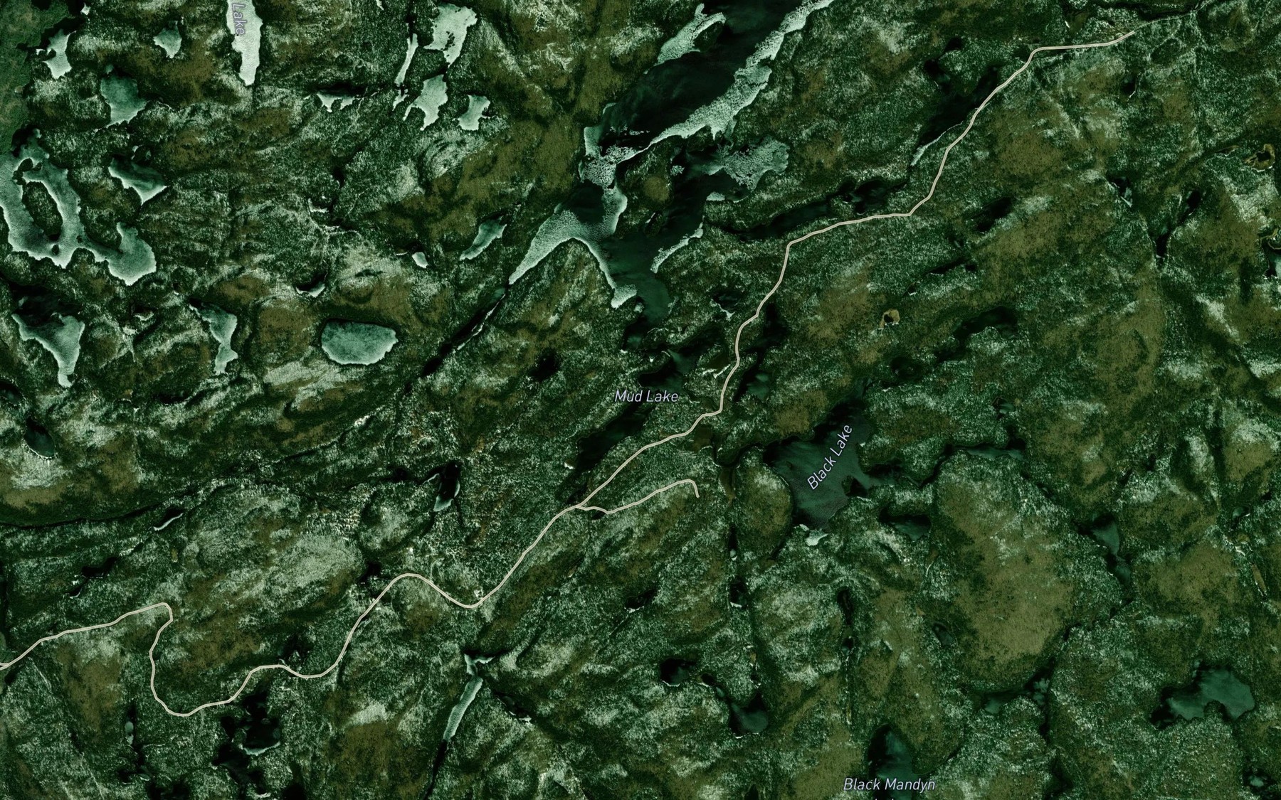 Satellite map of the Mud Lake
