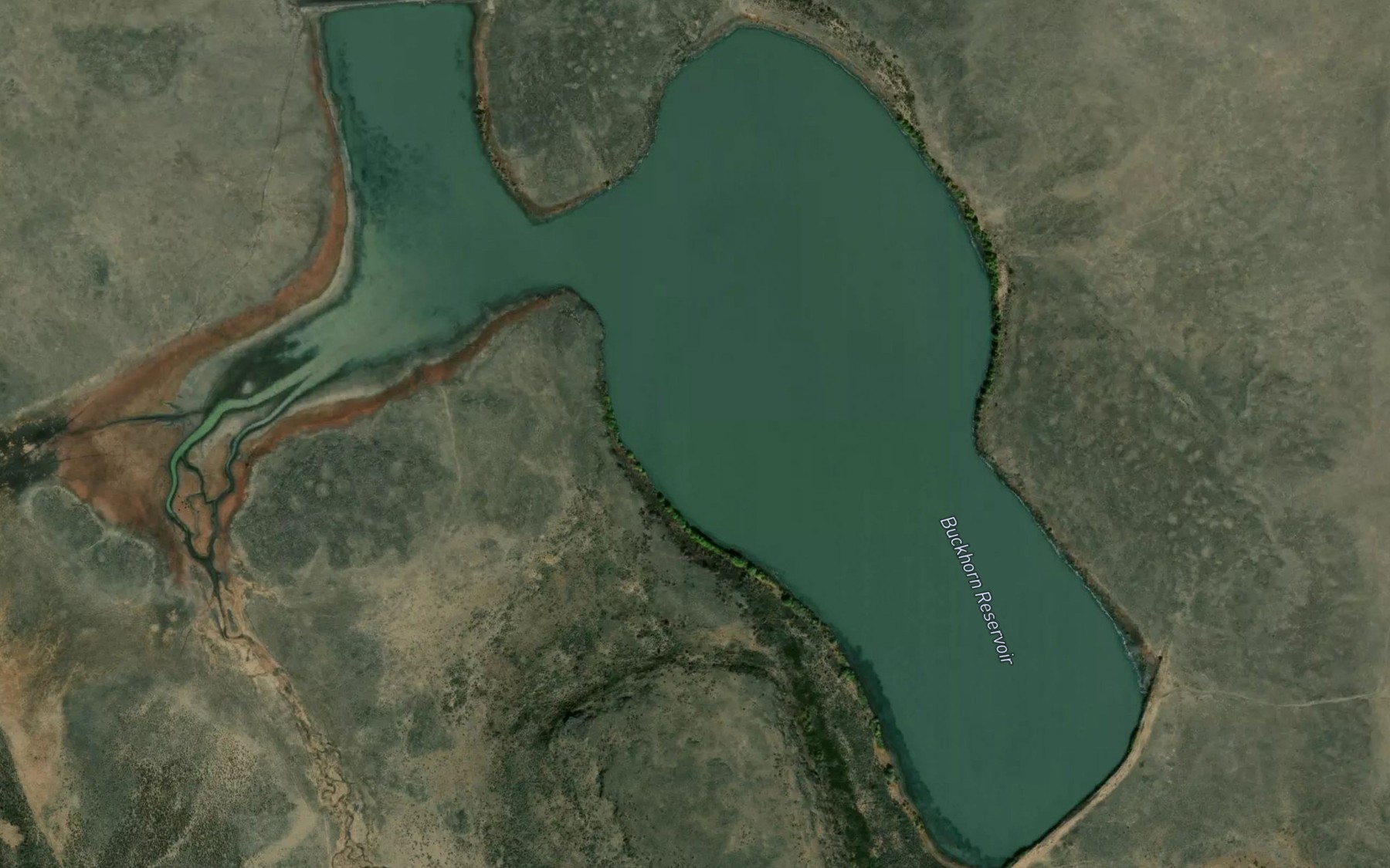 Satellite map of the Buckhorn Reservoir