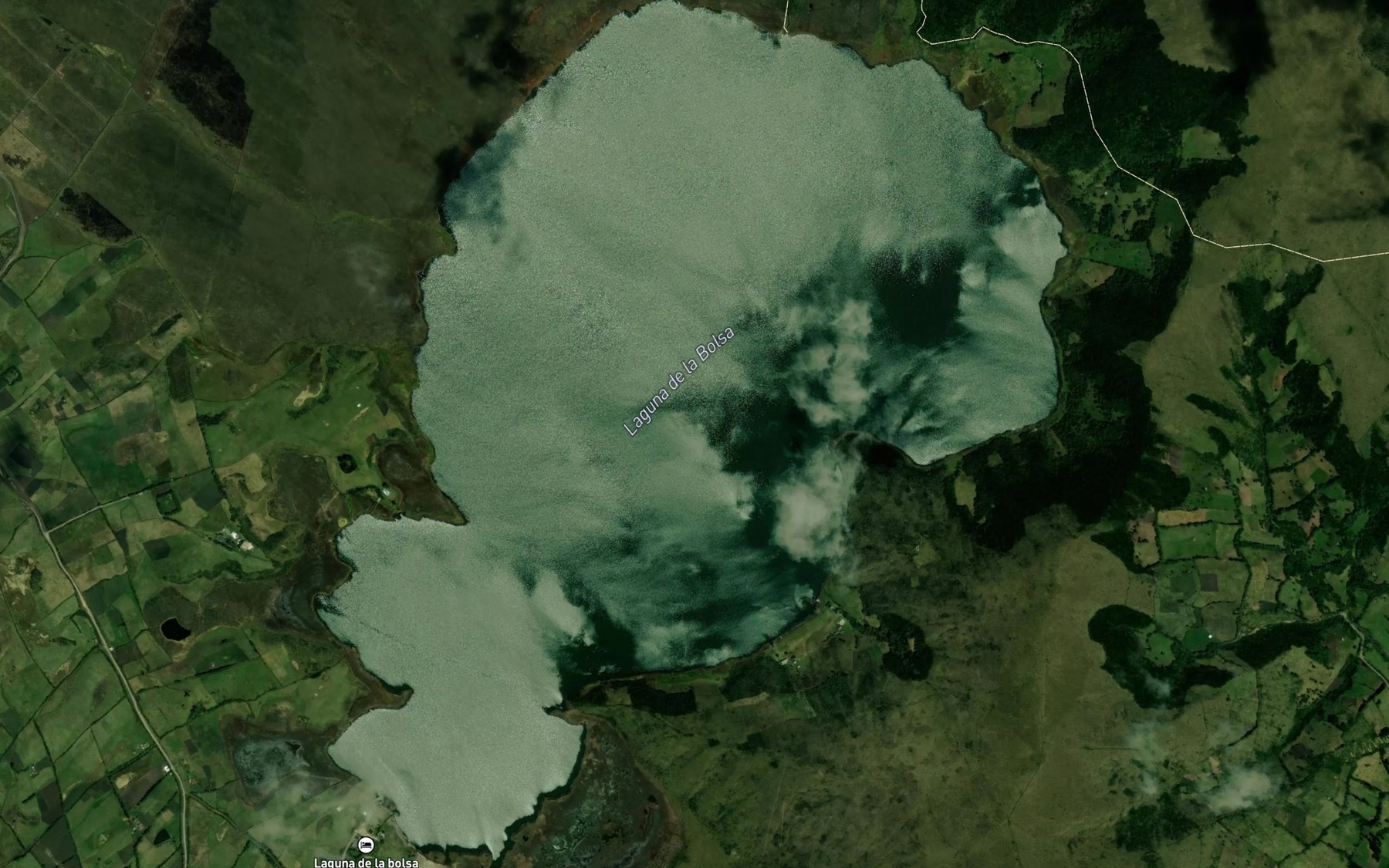 Satellite map of the Laguna de Cumbal