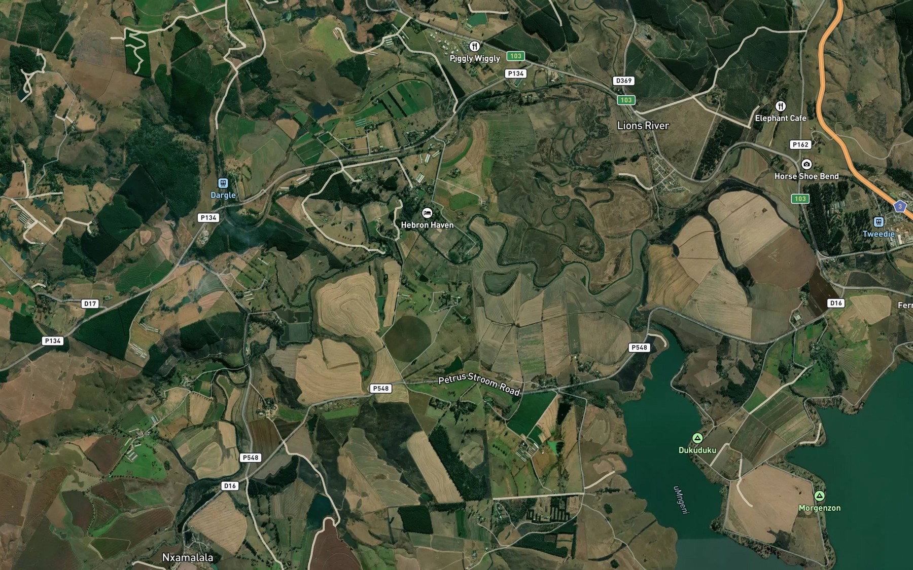 Satellite map of the iMpofana