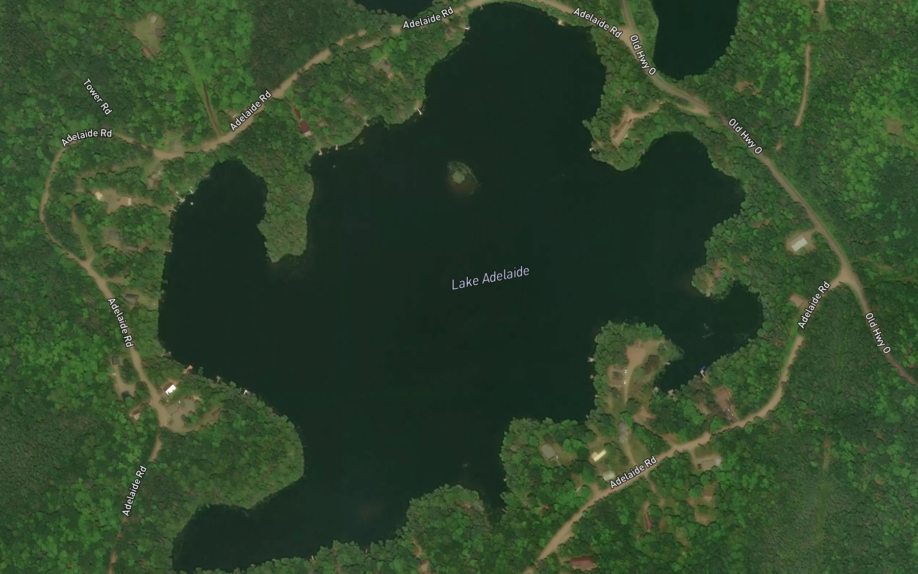 Satellite map of the Lake Adelaide