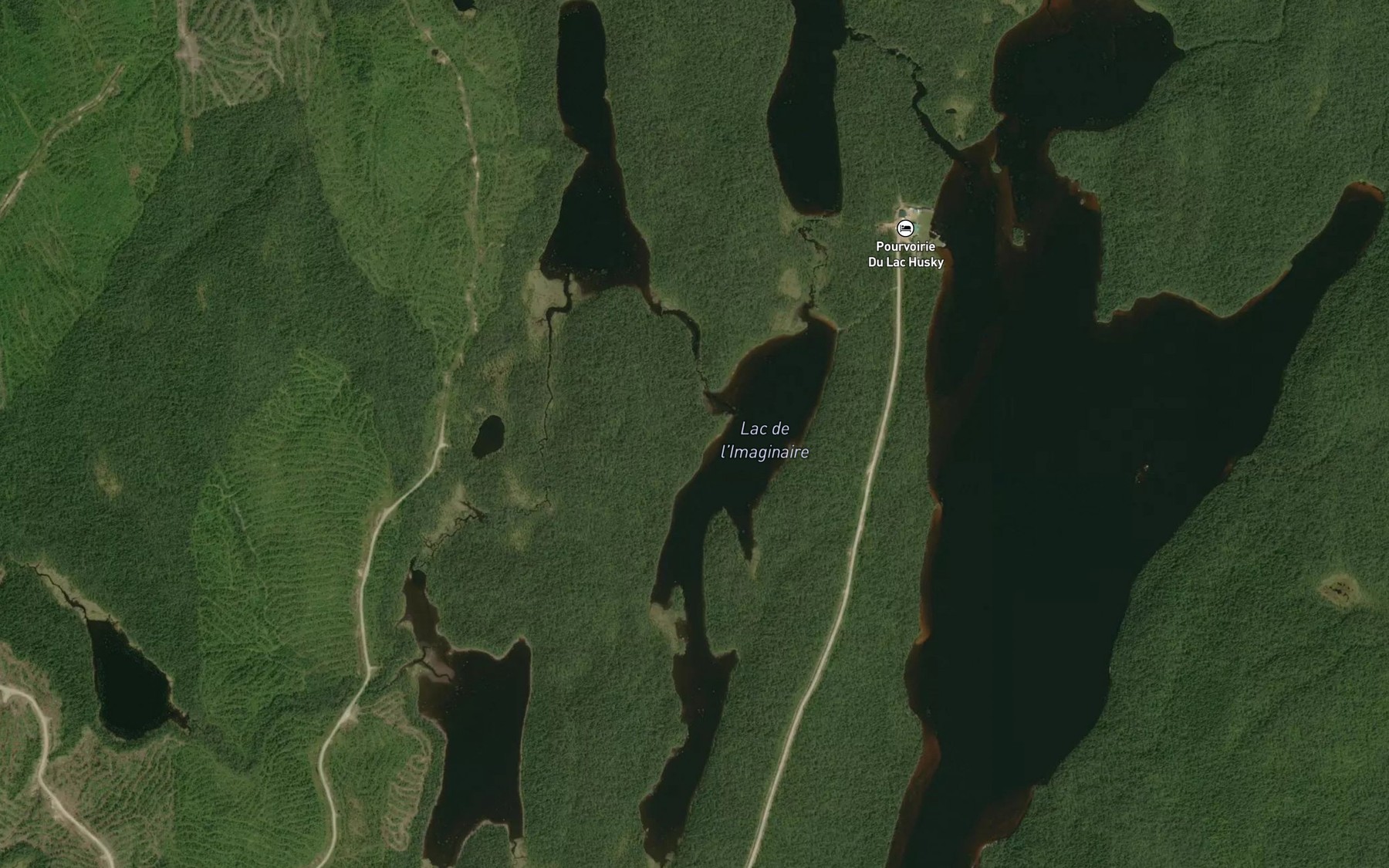 Satellite map of the Lac de l'Imaginaire