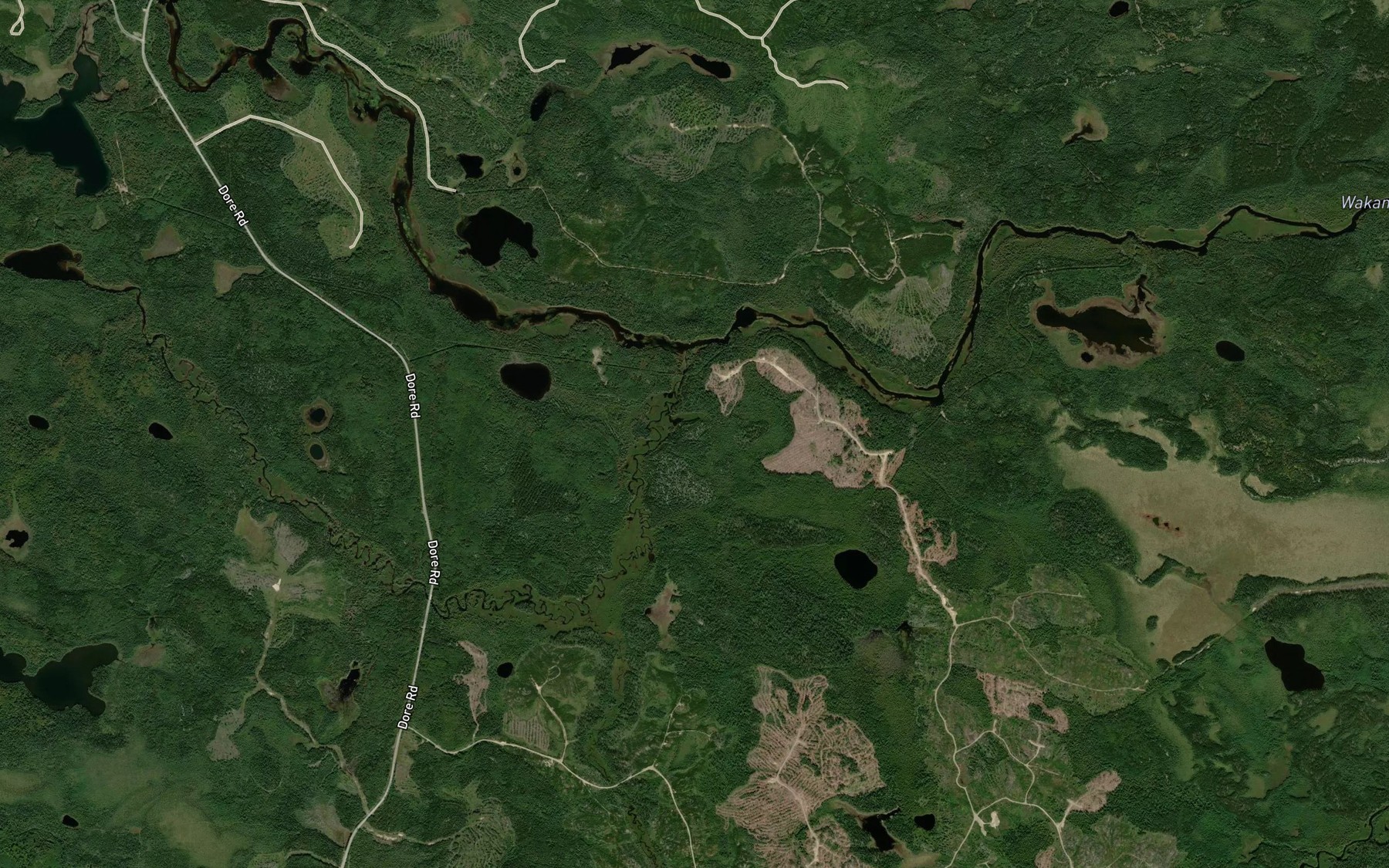 Satellite map of the Fawn Creek
