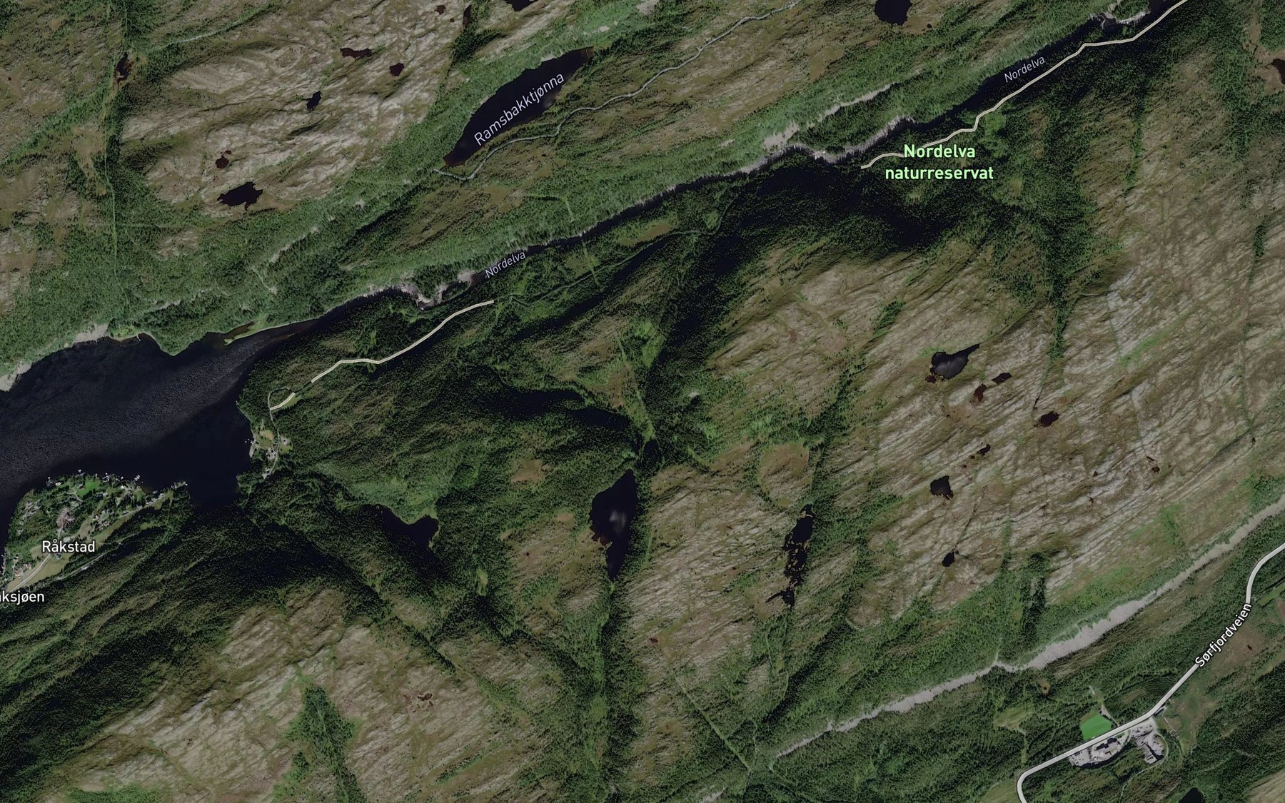 Satellite map of the Hemmingdalsbekken