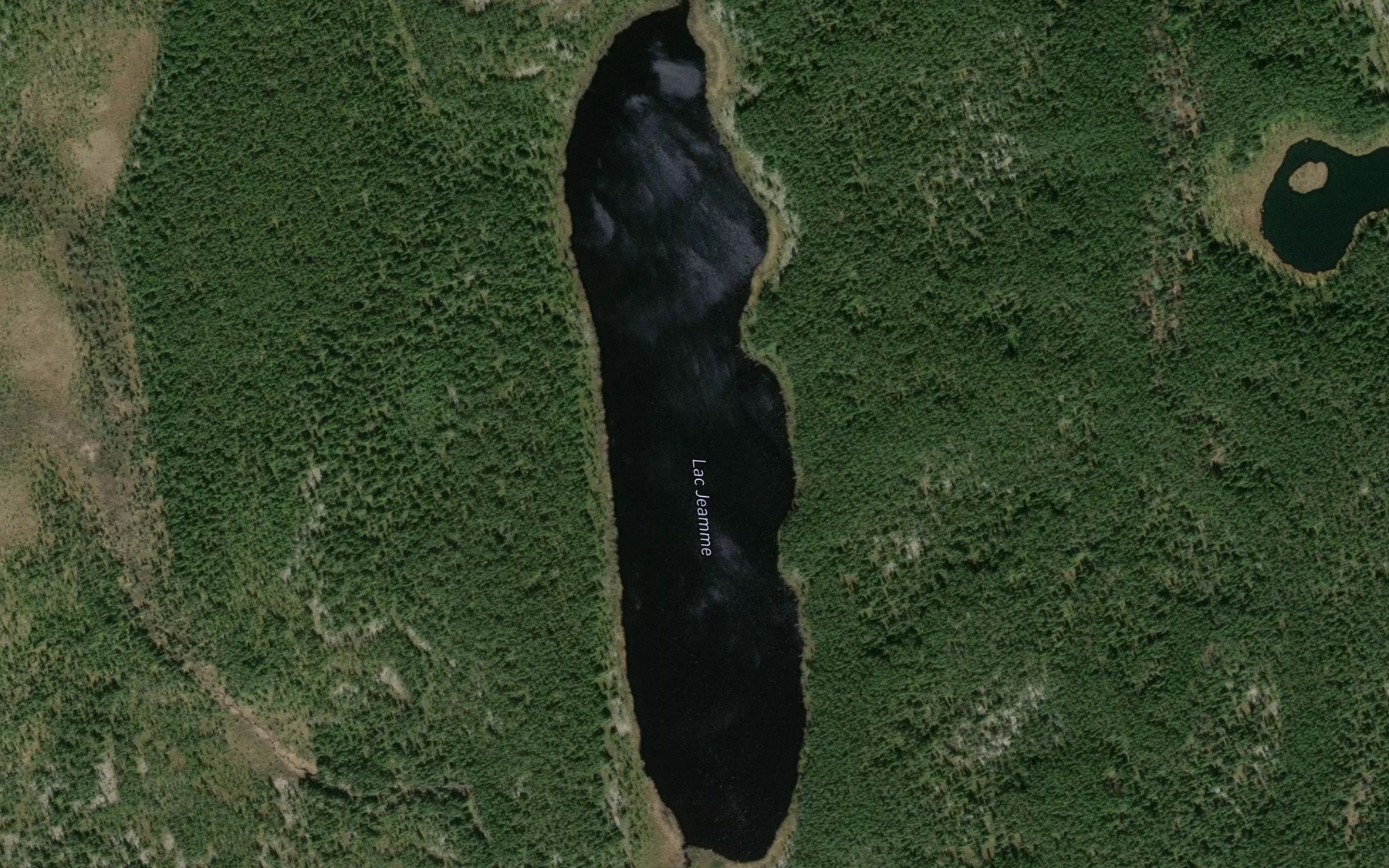 Satellite map of the Lac Jeamme